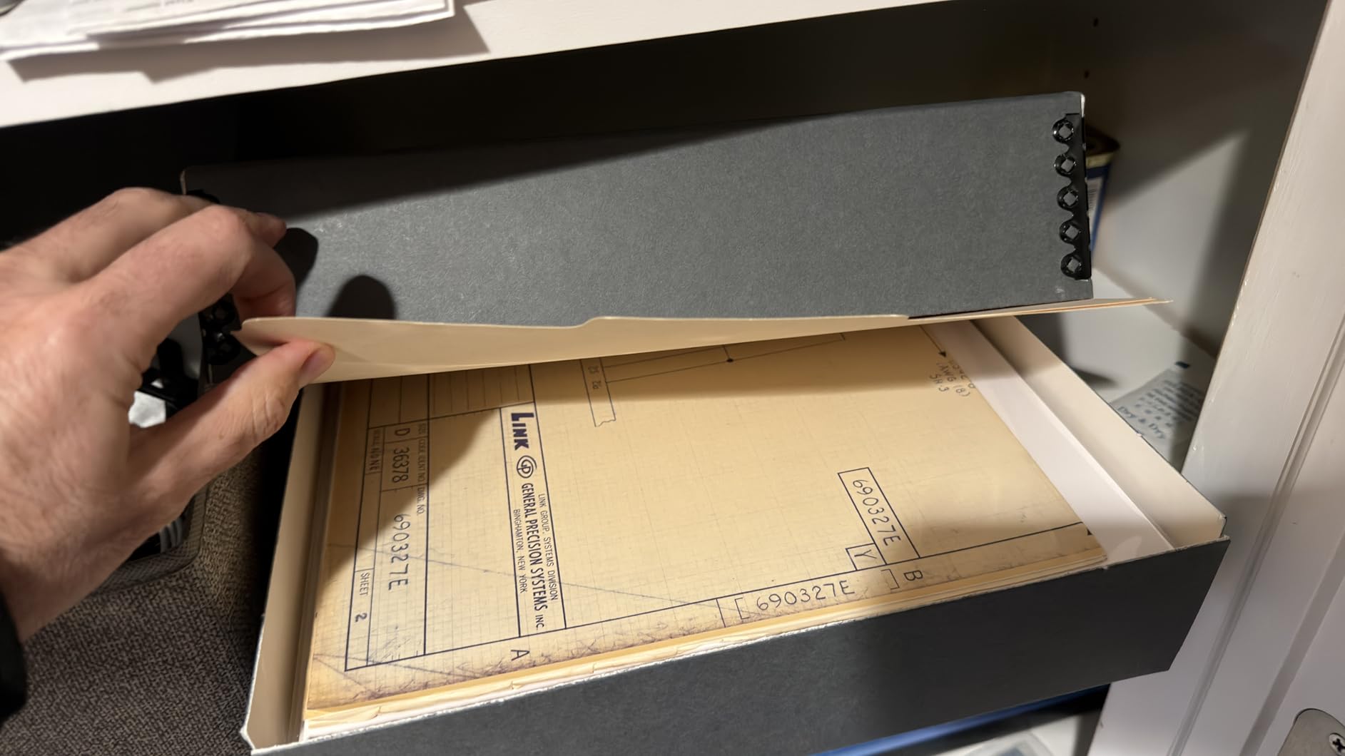 Lineco Museum Archival Storage Box, Drop Front, 11.75x15.25x3 in, Black customer photo 1