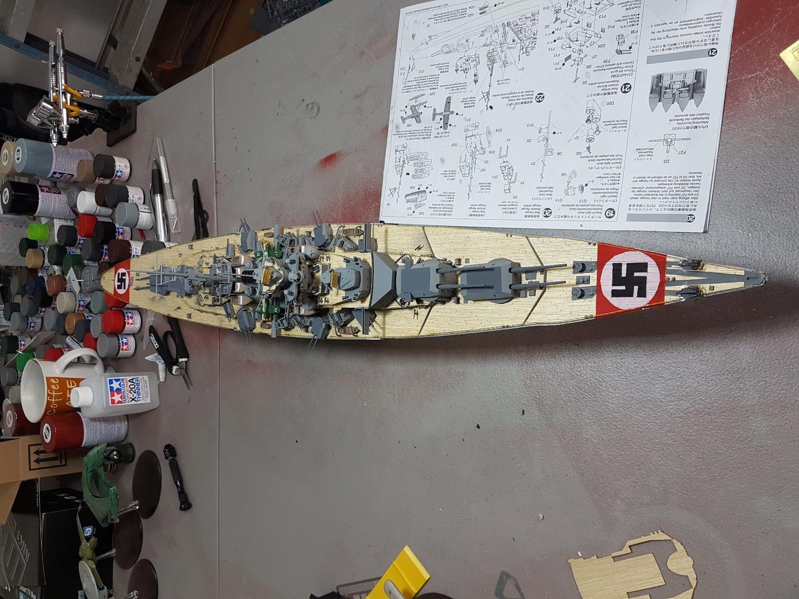 Tamiya 78013 1/350 German Battleship Bismarck Plastic Model Boat Kit customer photo 2
