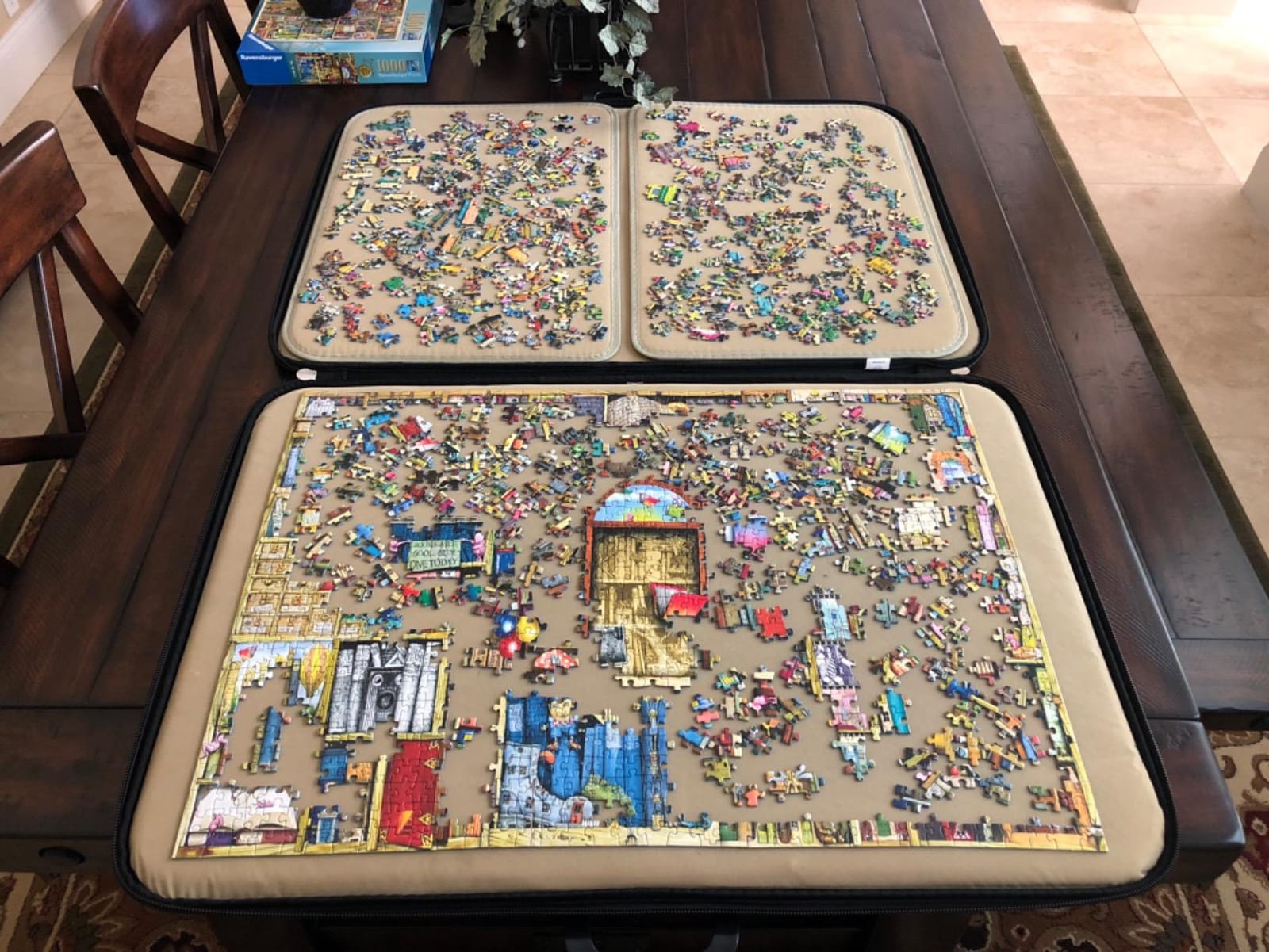 Jumbo, Puzzle Mates, Portapuzzle Deluxe - Standard 1,000 Piece Jigsaw Storage Board Case, 500-1000 Piece Puzzle Storage customer photo 1