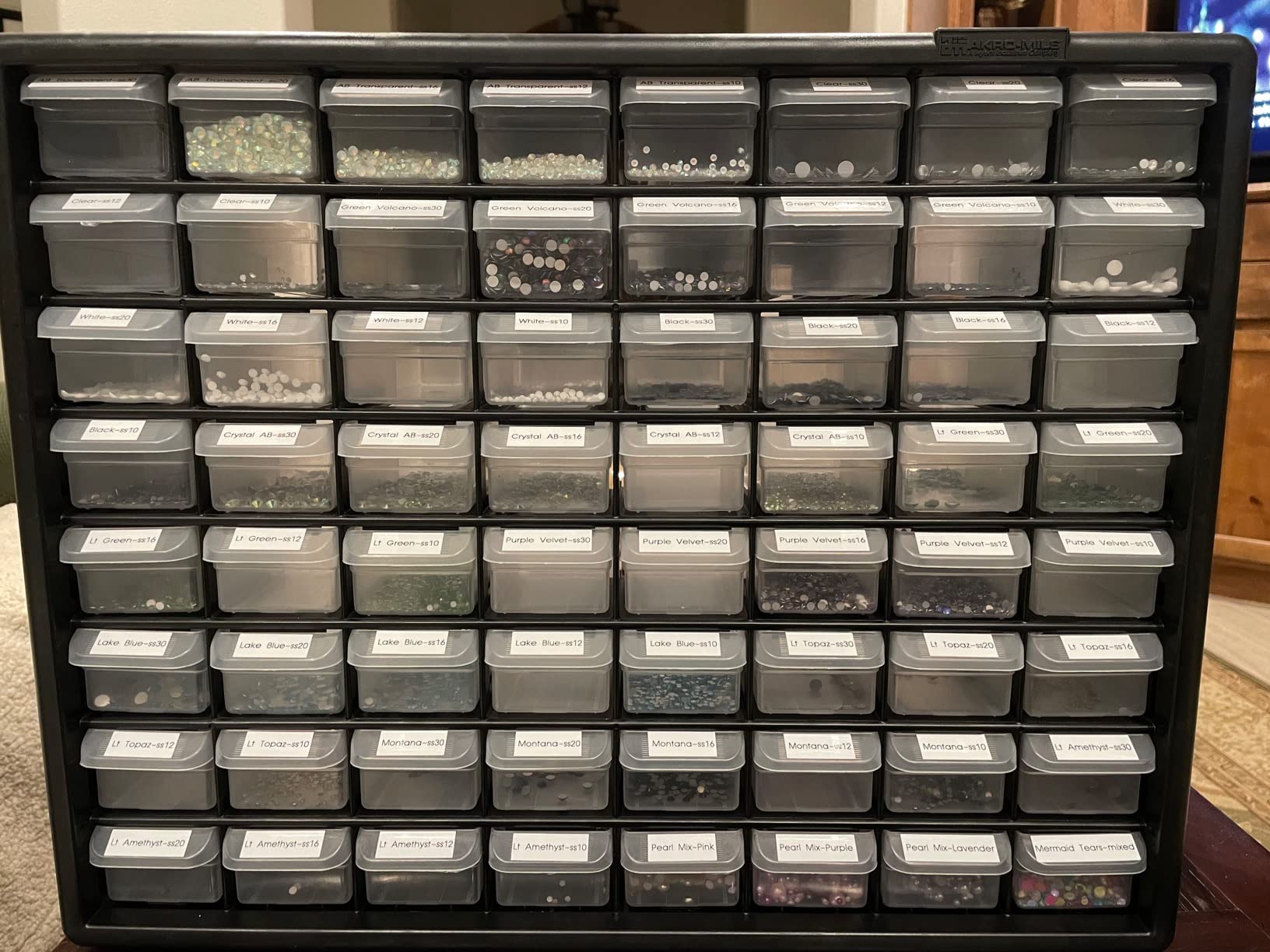 Akro-Mils 64-Drawer Plastic Storage Cabinet, 20