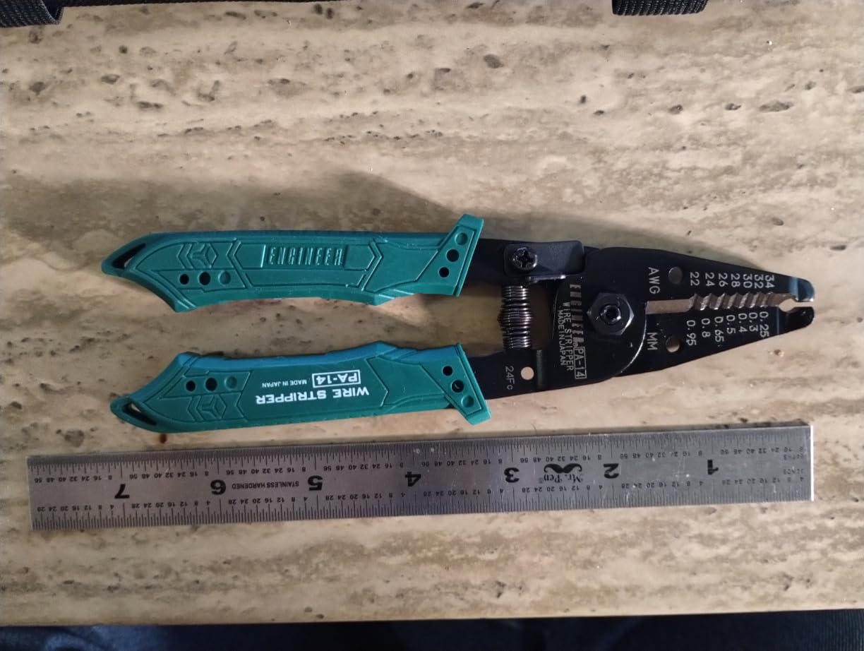 ENGINEER PA-14 Professional Precision Wire Stripper for Micro-Thin Wires, Made in Japan, Solid Wire AWG 32-20, Stranded AWG 34-22 customer photo 1