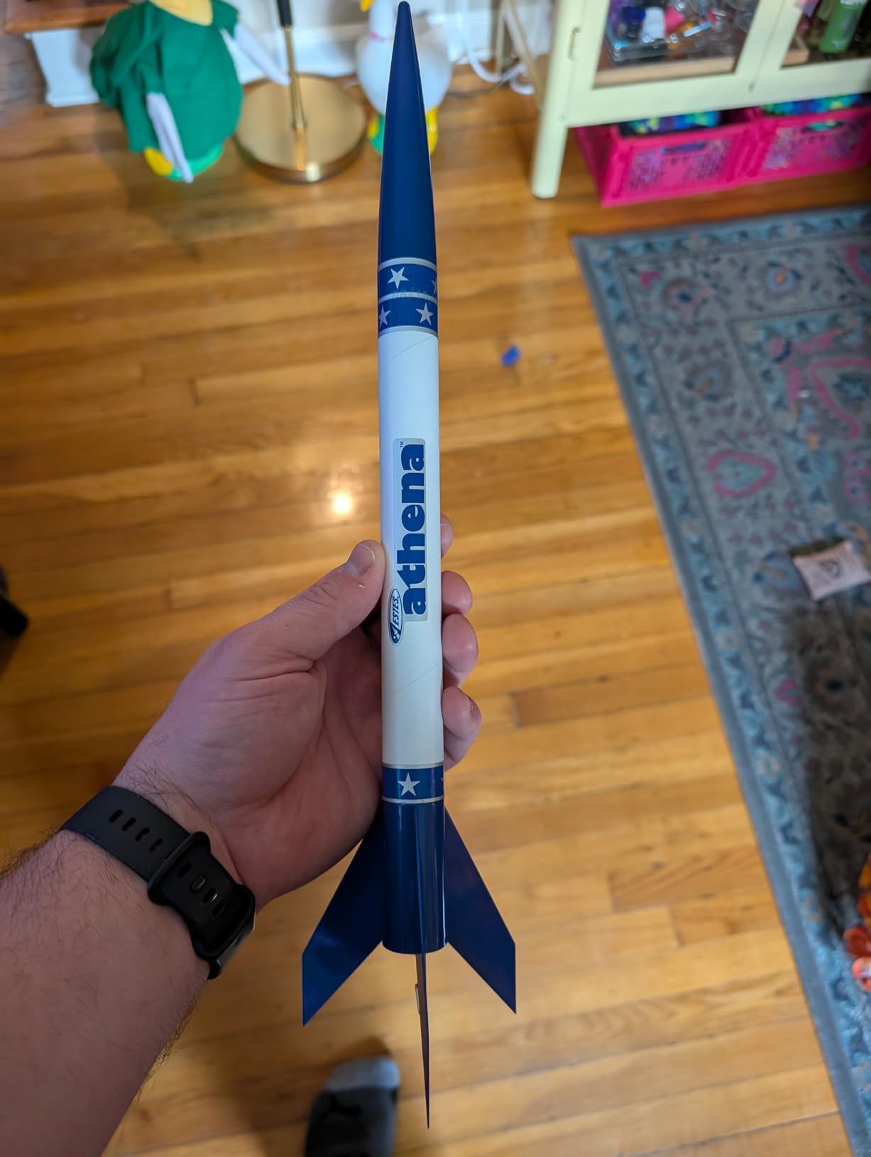 Estes 2452 Athena Rocket-Building Kit, Prebuilt Beginner Flying-Rocket Model Kit for Ages 10+, Blue customer photo 2