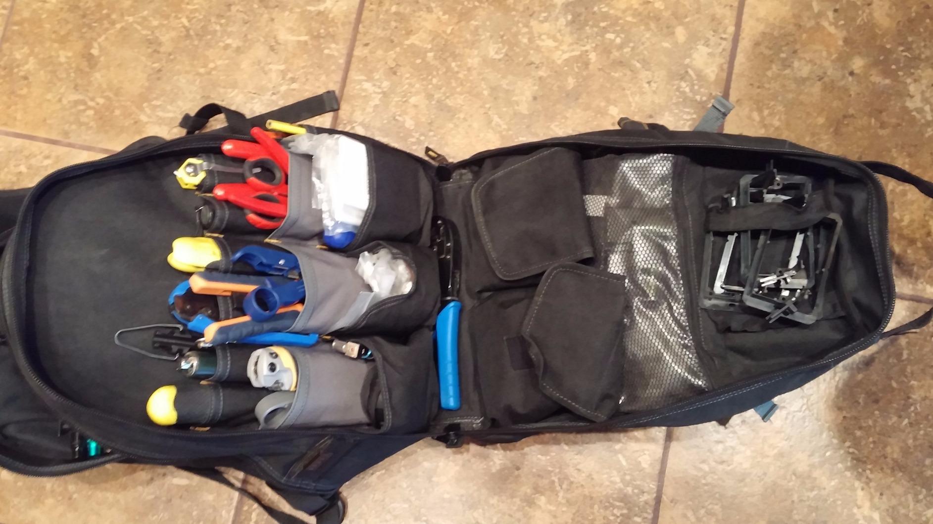 CLC Work Gear 1134 Carpenter's Tool Backpack, 44 Pockets, Padded Back Support, Black customer photo 2