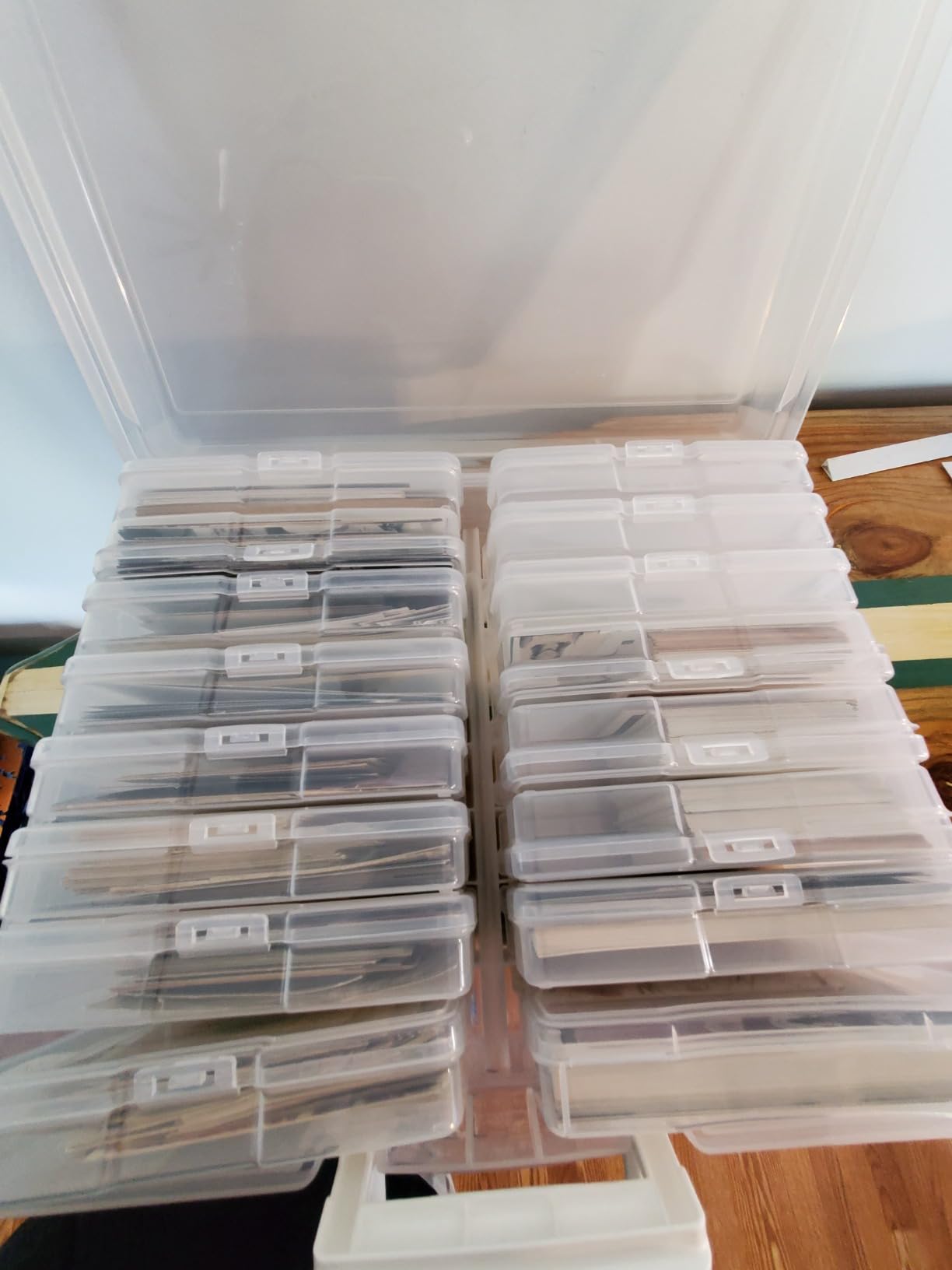 IRIS USA Photo Storage Box, 16 Cases - Clear customer photo 2