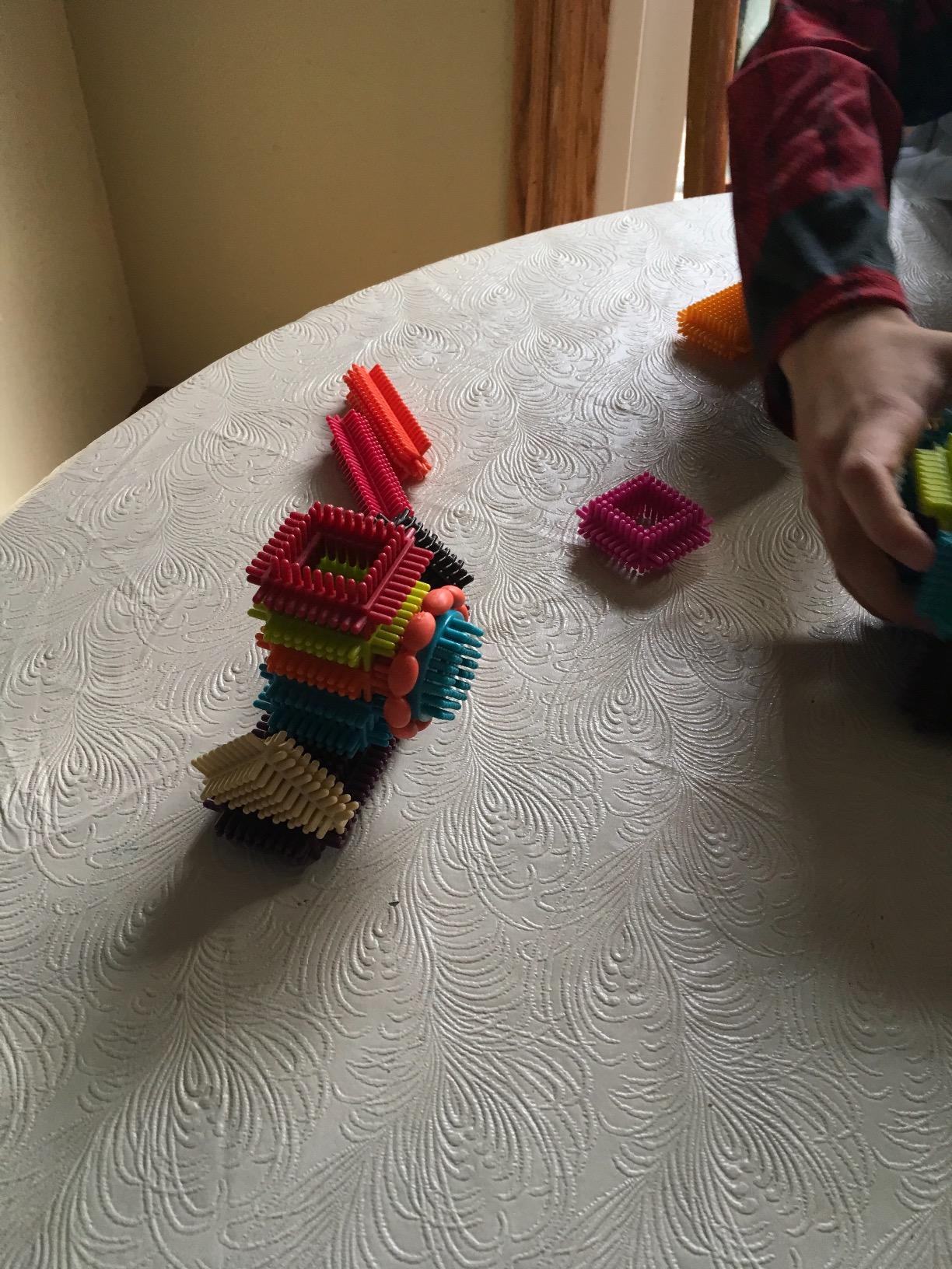 B. toys Bristle Blocks, 68 Interlocking Blocks in Jar, Construction | Sort and stack STEM building set with soft, easy-to-connect bristles and storage jar with lid; compatible with; 2+ Years customer photo 1