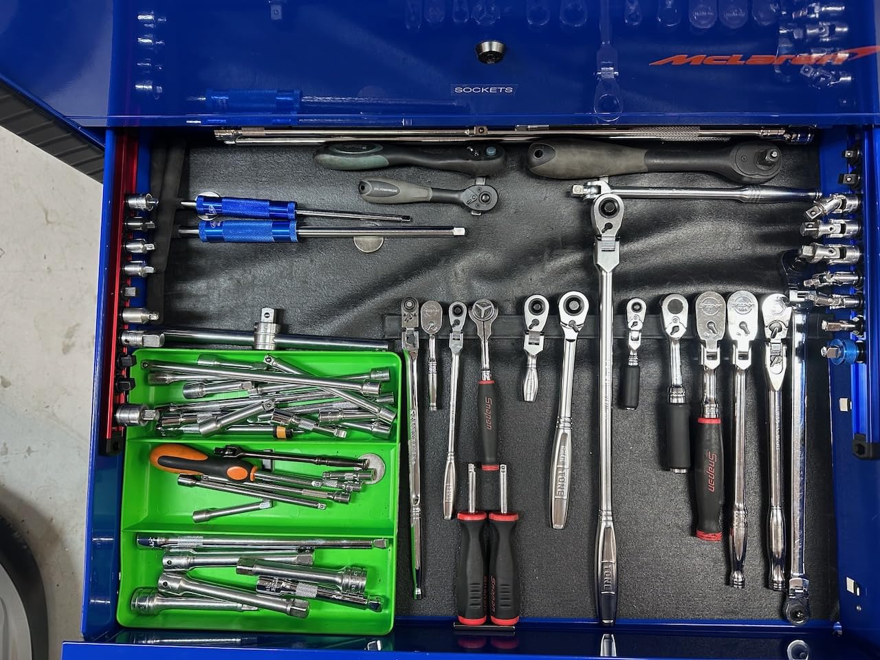Ernst MFG 10 Compartment Drawer Organizer: Heavy Duty Stackable Tray for Automotive Tool Organization -Low Profile Toolbox - Nuts and Bolts, Tools, Parts, Easy to Clean - Black - Made in the USA customer photo 1