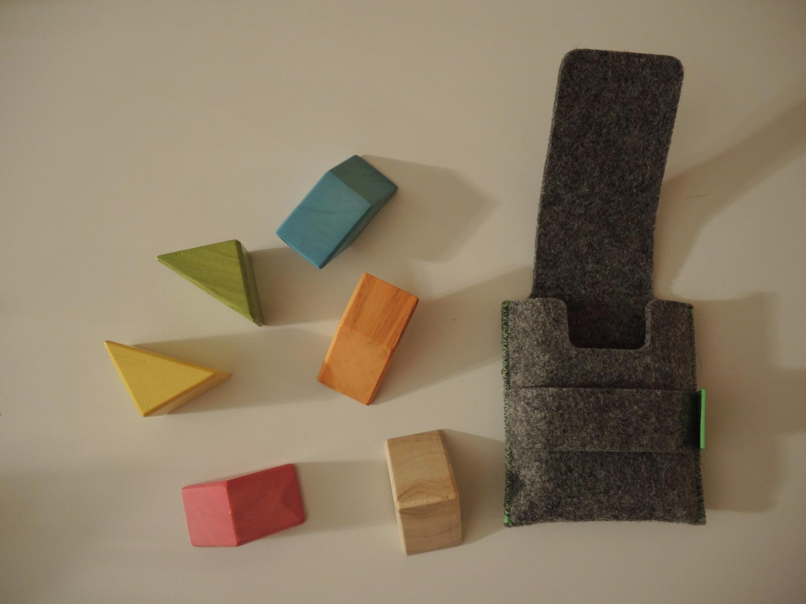 6 Piece Tegu Pocket Pouch Prism Magnetic Wooden Block Set, Tints customer photo 1