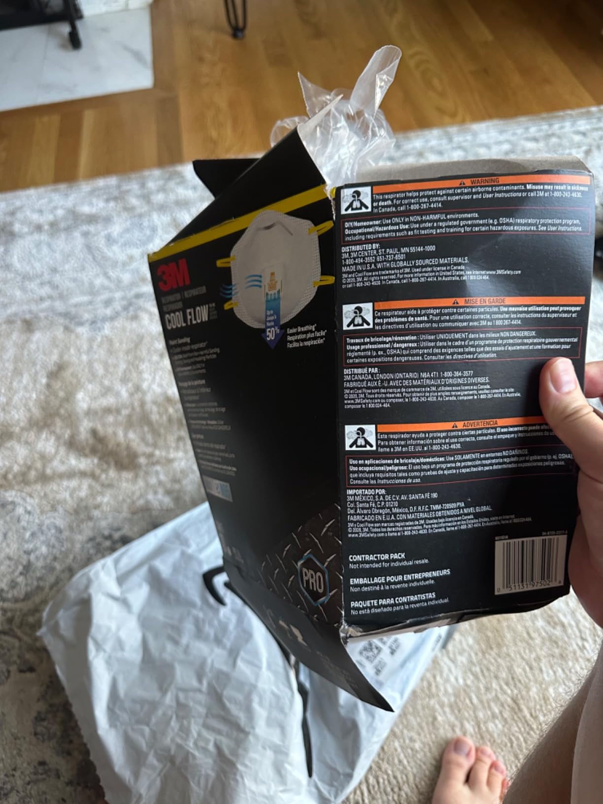 3M 8511 Drywall Sanding N95 Cool Flow Valved Disposable Respirator, 10-Pack customer photo 1