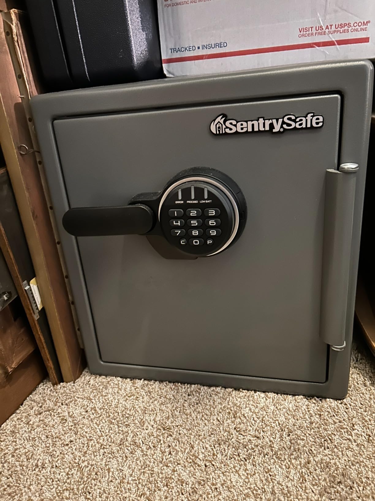 SentrySafe Black Fireproof Safe with Digital Push Button Keypad, Home Safe For Money, Documents, and other Valuables, 1.23 Cubic Feet, SF123ES | Fire Resistant Home Safe With Digital Keypad, Shelf, Door Pocket For Organization customer photo 2