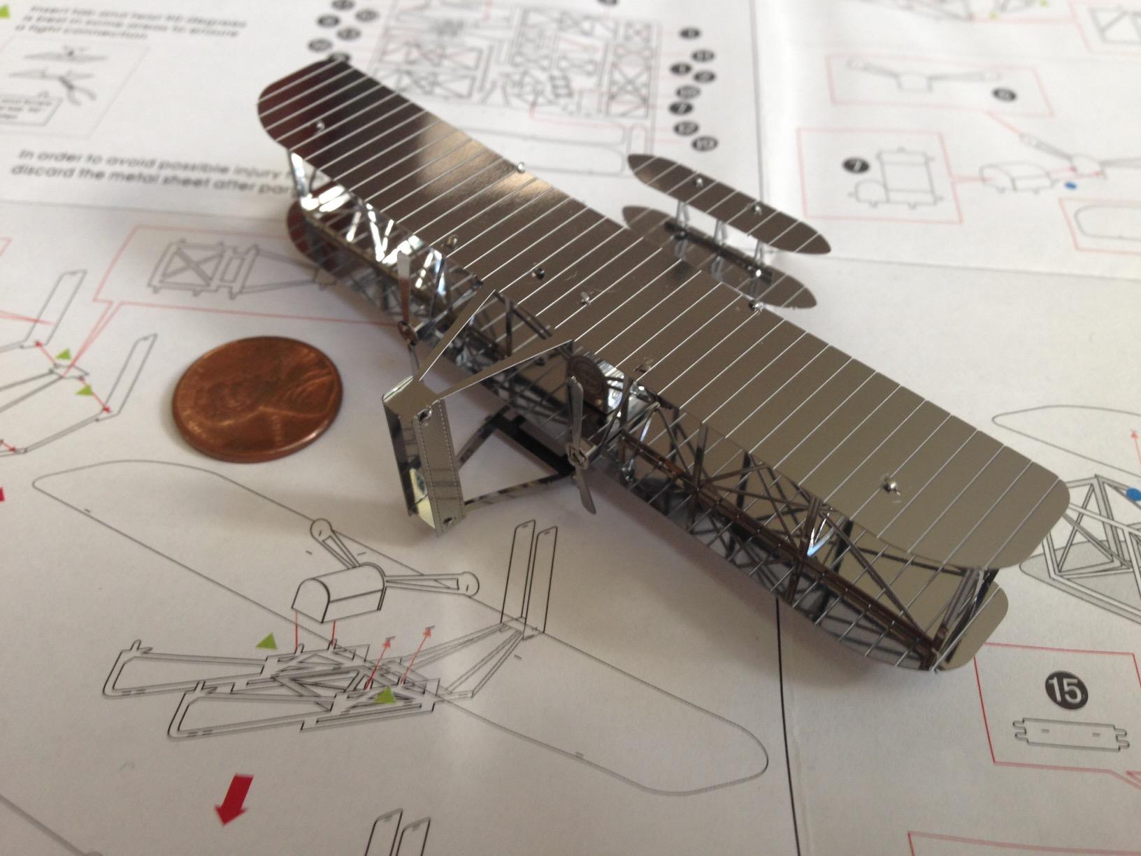 Metal Earth Wright Brothers Airplane 3D Metal Model Kit Fascinations customer photo 1