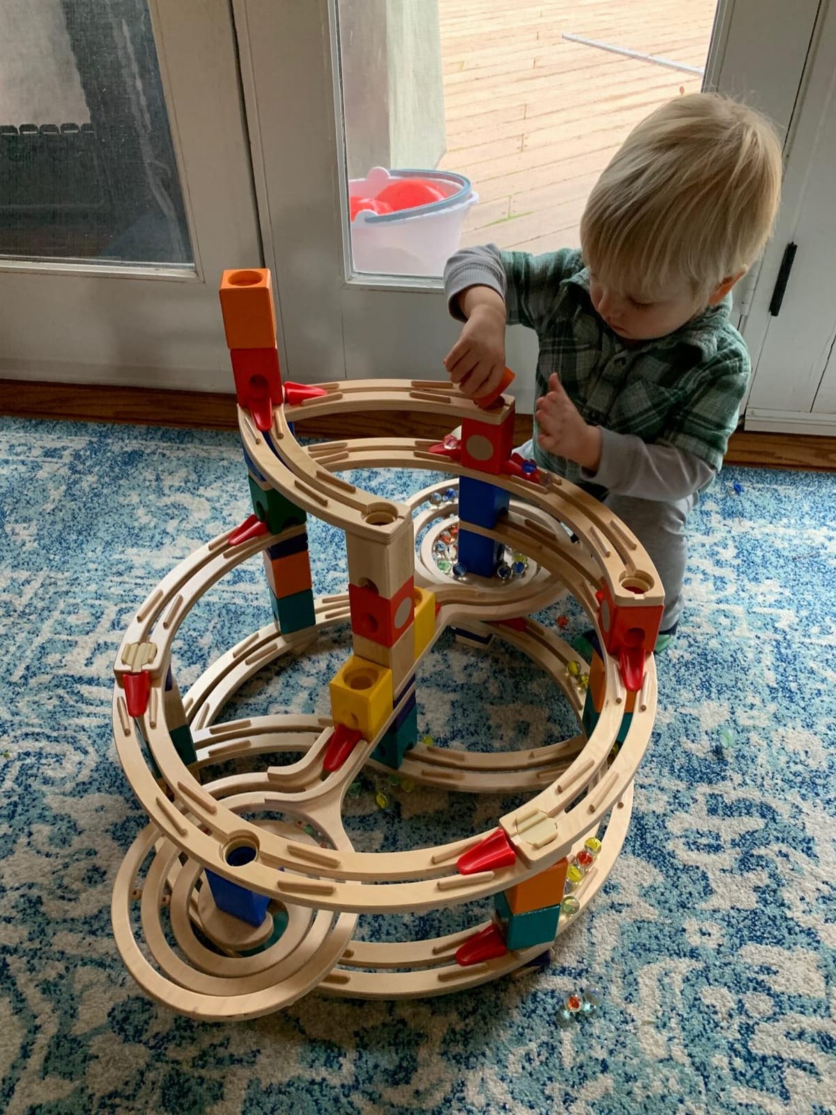Hape Quadrilla Cyclone Wooden Marble Run Race Maze Construction Building Set| STEM Educational Learning Toys for Kids customer photo 1