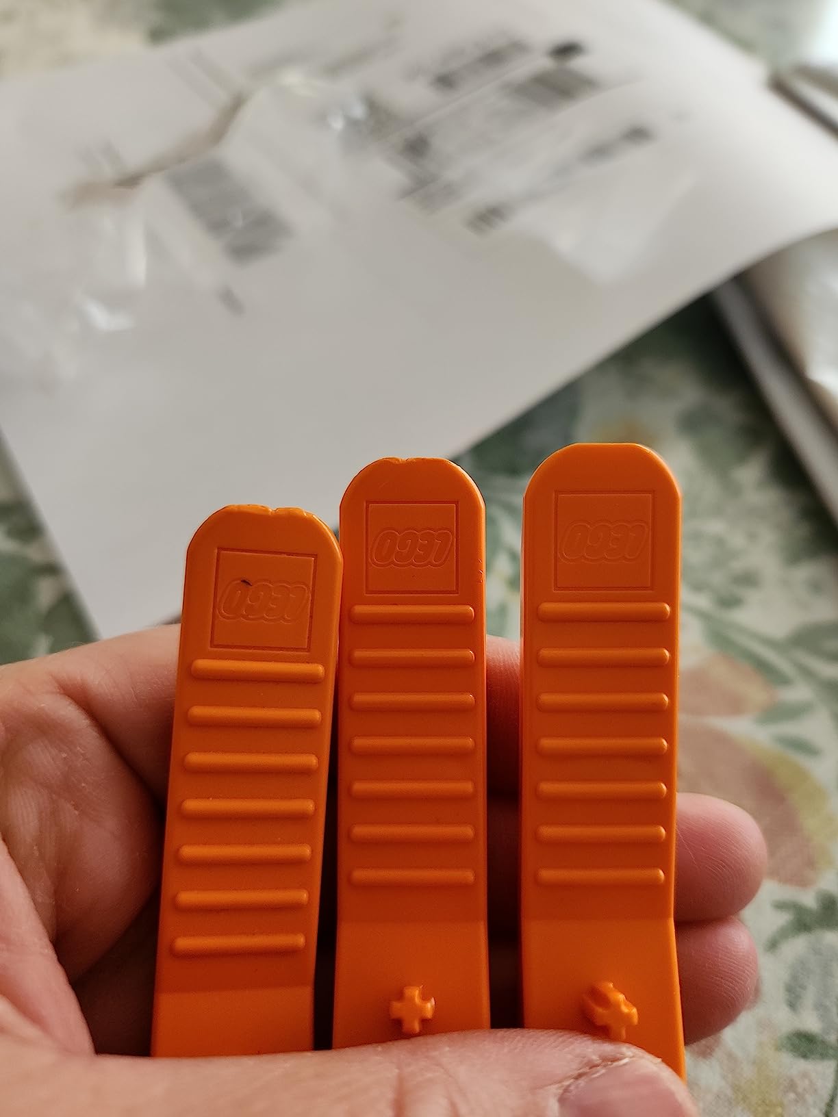 Lot of 3 Lego Accessories Orange Brick and Axel Separator Tool piece customer photo 1