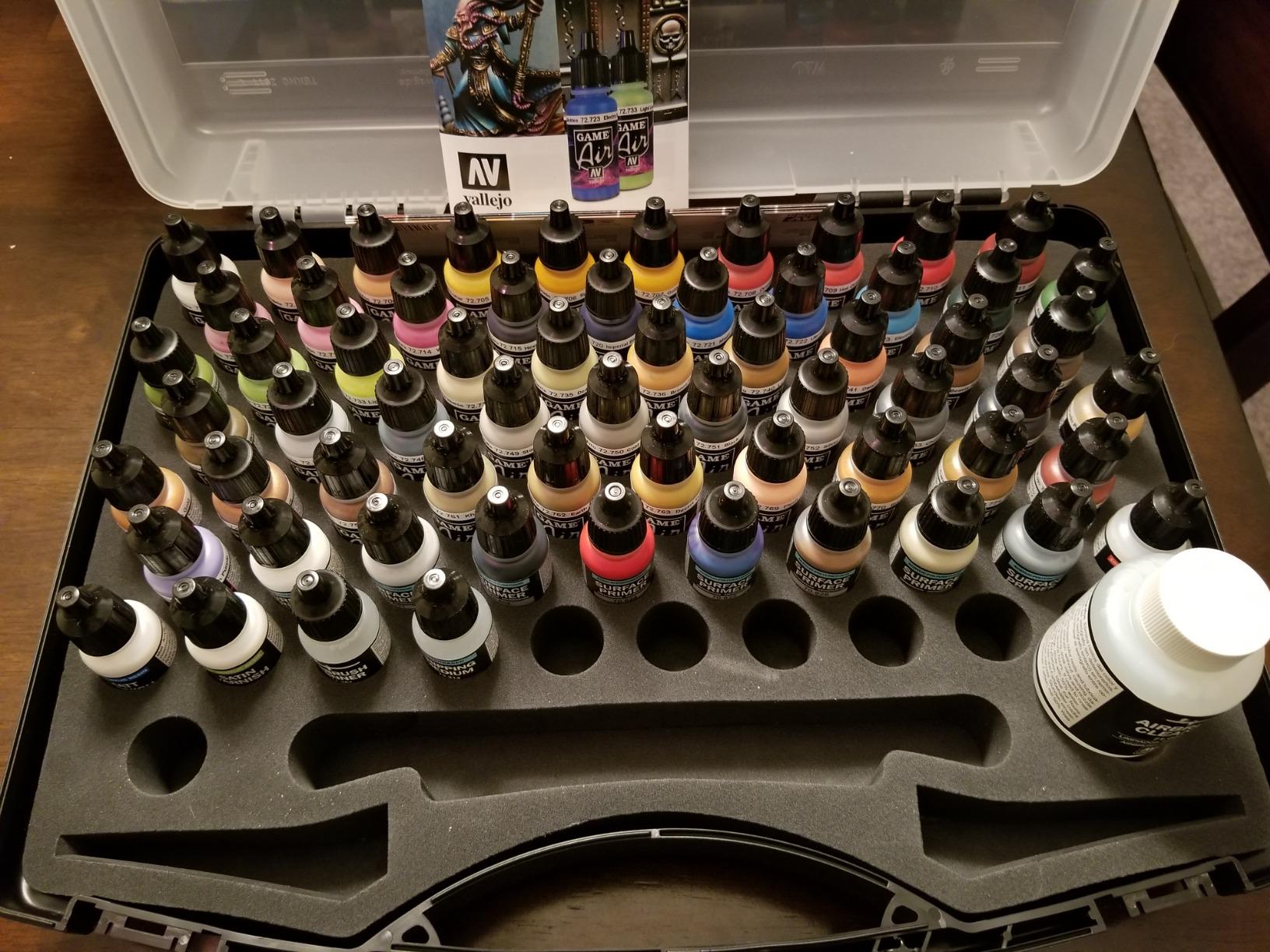 Game Air Range Case | Professional Premium Acrylic Paint Set | Airbrush-Ready for Fantasy, Wargames and Sci-Fi Colors Kit | Portable Hobby Storage Box | 64 bottles x 17 ml. (0.57 fl.oz) customer photo 2