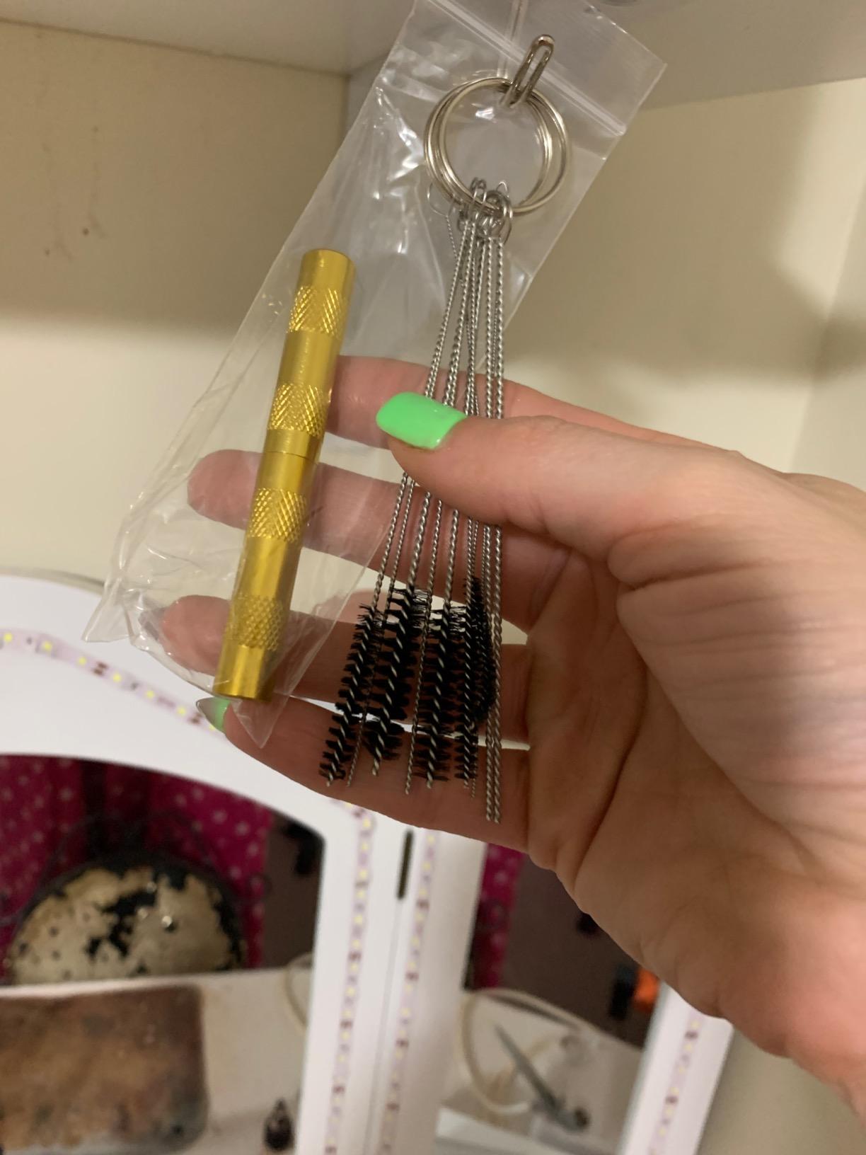 ABEST 3 Set Airbrush Spray Cleaning Repair Tool Kit Stainless steel Needle Brush Set customer photo 1