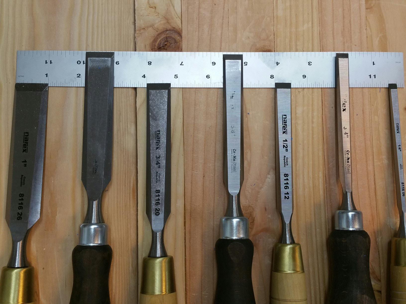 Narex Czech Steel Premium 4 pc Set True Imperial 1/4, 1/2, 3/4, 1 Inch Bench Cabinetmaker Chisels w/Hornbeam Handles customer photo 2