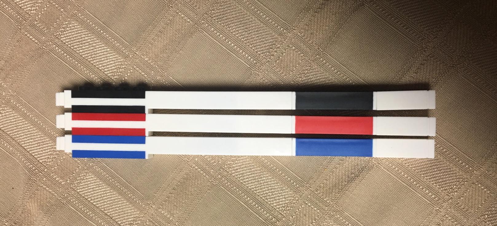 LEGO Stationery Gel Pen 3 Pack (51513) - Refillable Red, Blue, Black customer photo 1