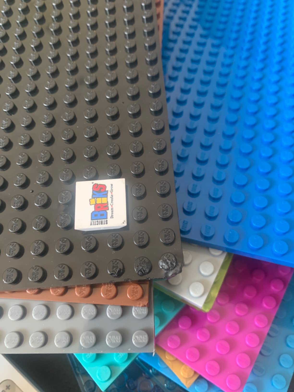Strictly Briks Stackable Baseplates - 24 Pack Rainbow (32x32) customer photo 1