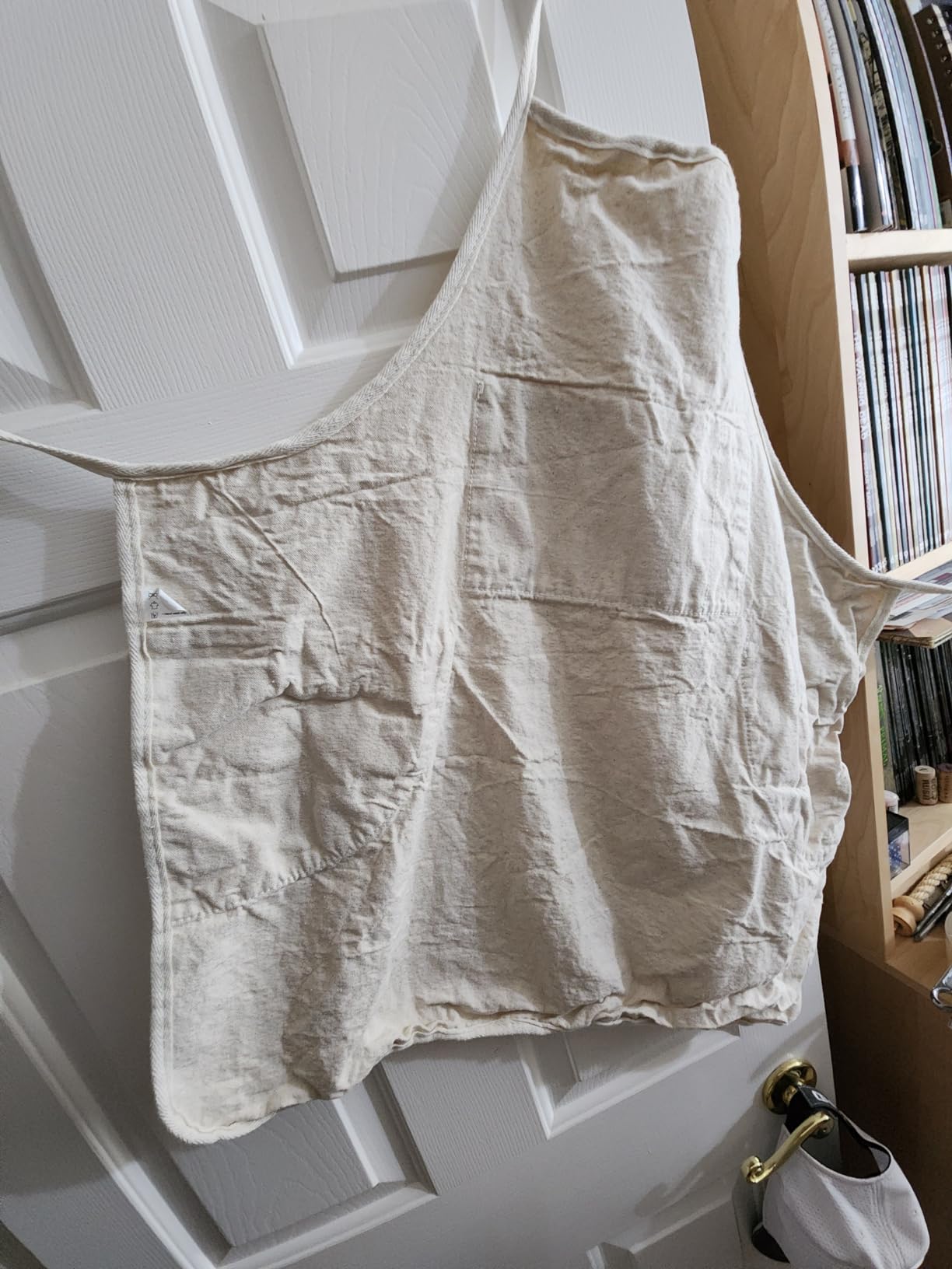 conda 100% Cotton Canvas Professional Bib Apron With 3 Pockets for Women Men Adults,Waterproof,Natural 31inch By 27inch customer photo 2