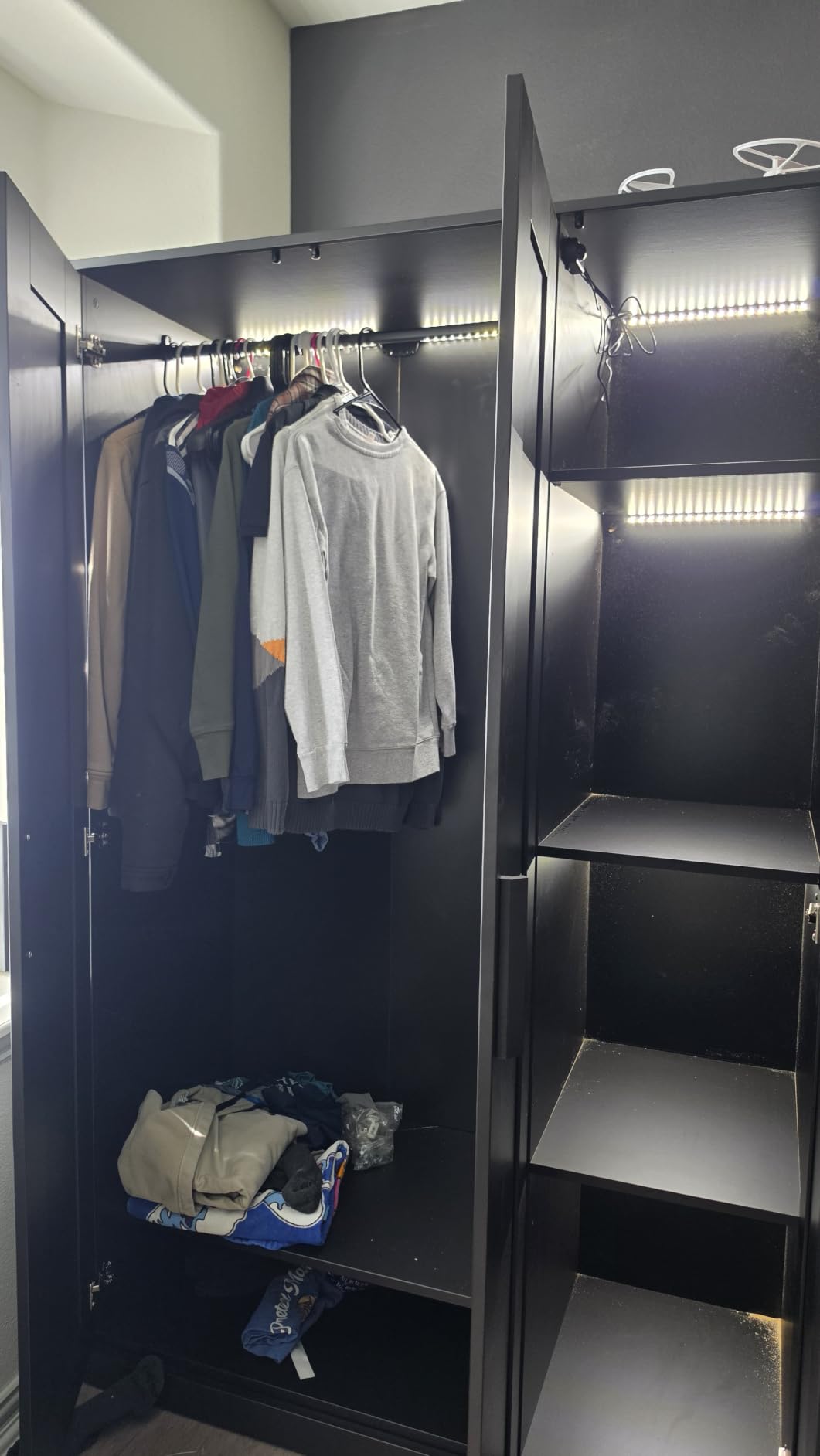 TORCHSTAR 6pcs 12 Inch LED Safe Lighting Kit, Motion Sensor, 5000K | UL Power Adapter, Input 100-240V, Linkable Gun Safe Light Bars, 900LM, for Under Cabinet Locker Closet Showcase, Daylight customer photo 1