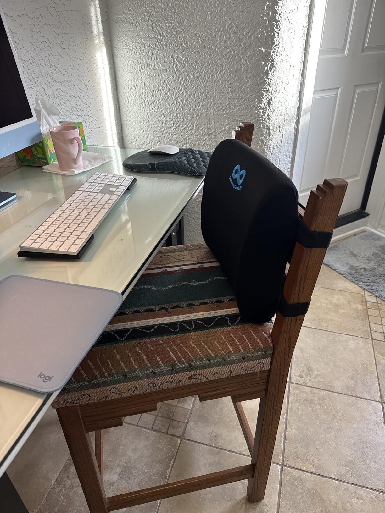 Everlasting Comfort The Original Lumbar Support Pillow for Office Chair - Improves Posture, Promotes Back Pain Relief - Superior Back Support for Gaming and Desk Chairs - Lumbar Pillow for Car, Couch customer photo 1