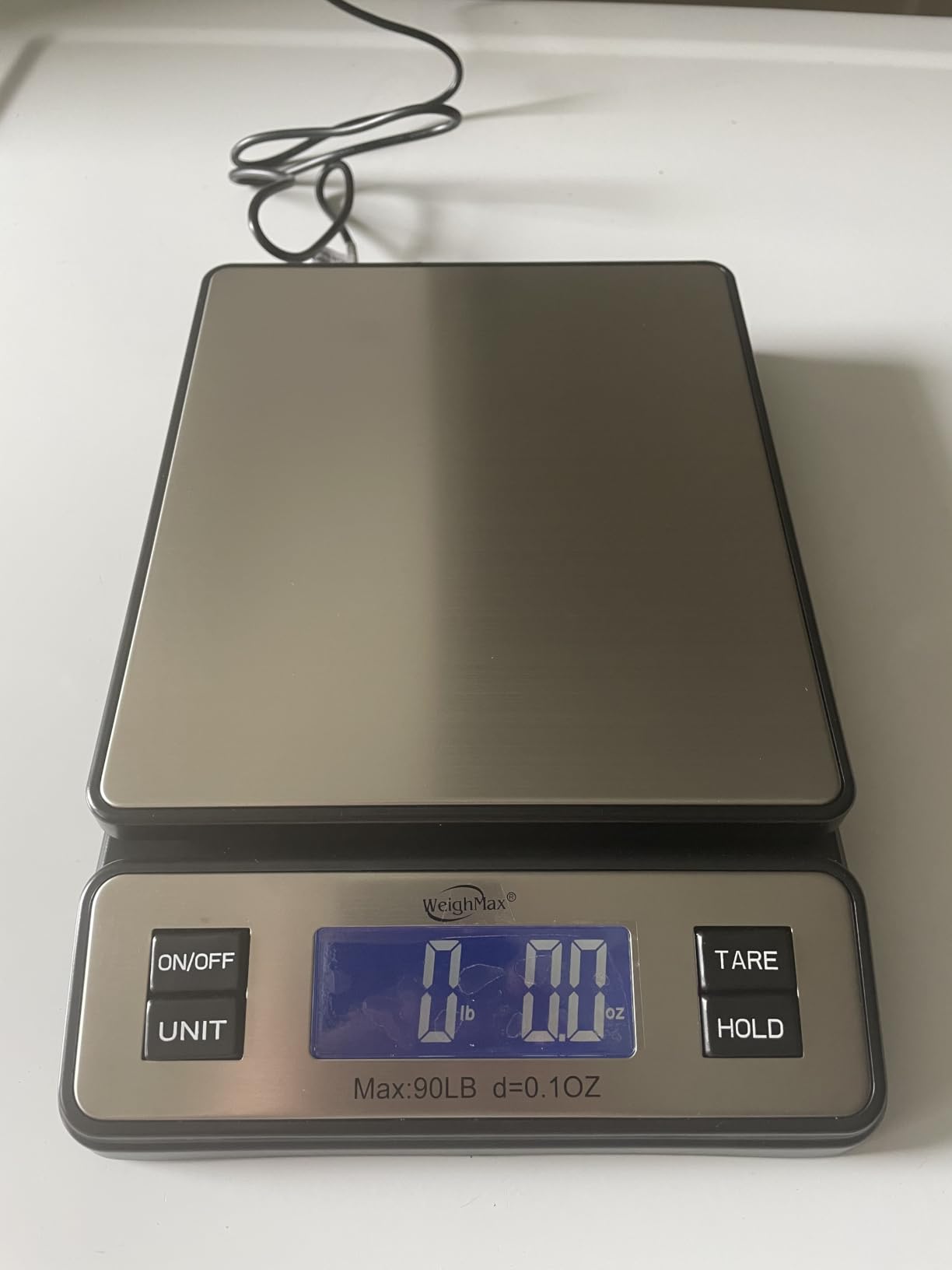 Weighmax W-2809 90 LB X 0.1 OZ Durable Stainless Steel Digital Postal Scale, Shipping Scale With AC adapter customer photo 2