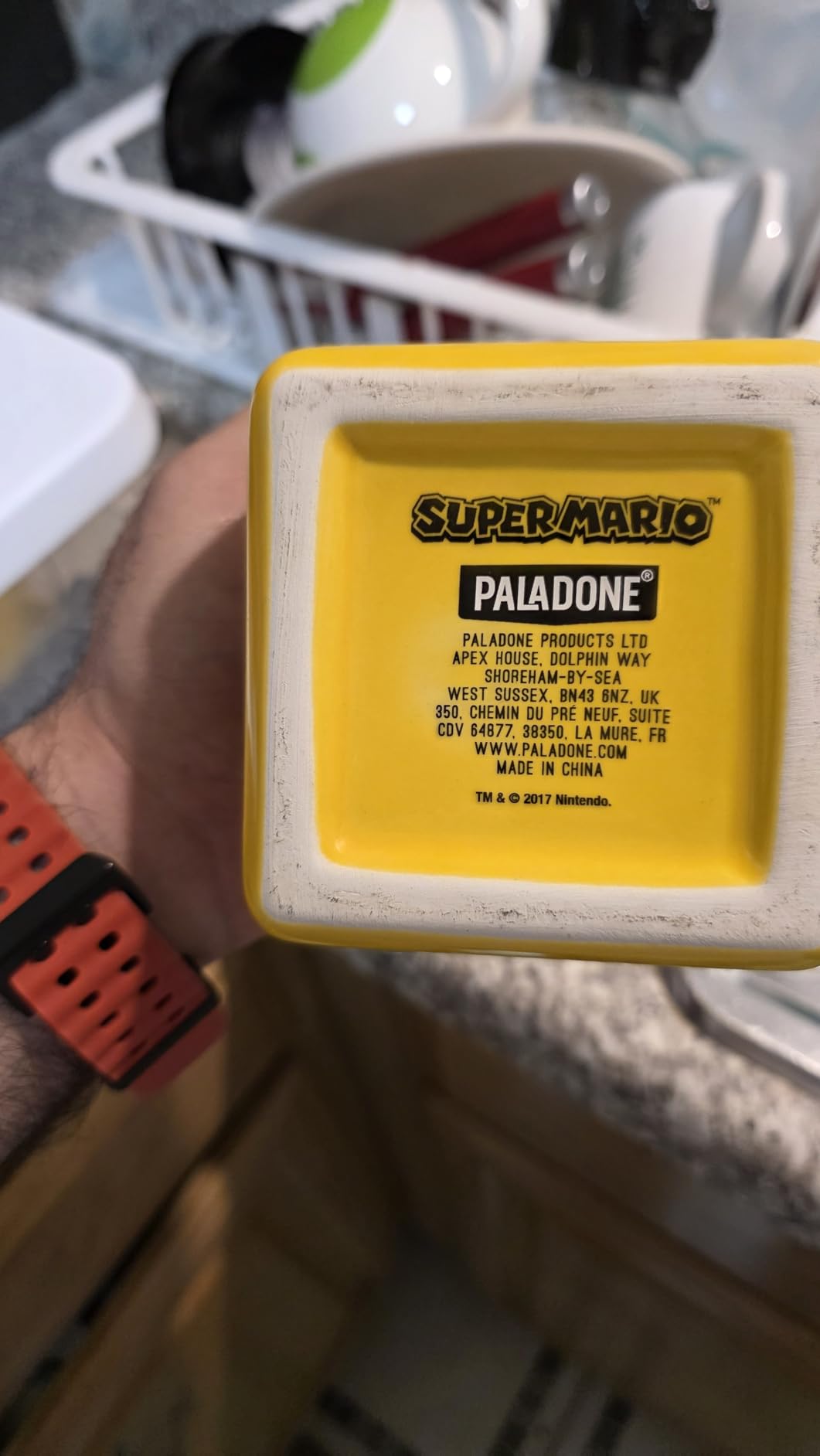 Super Question Block Shaped Mug - Iconic Mario Merchandise, Ceramic customer photo 1