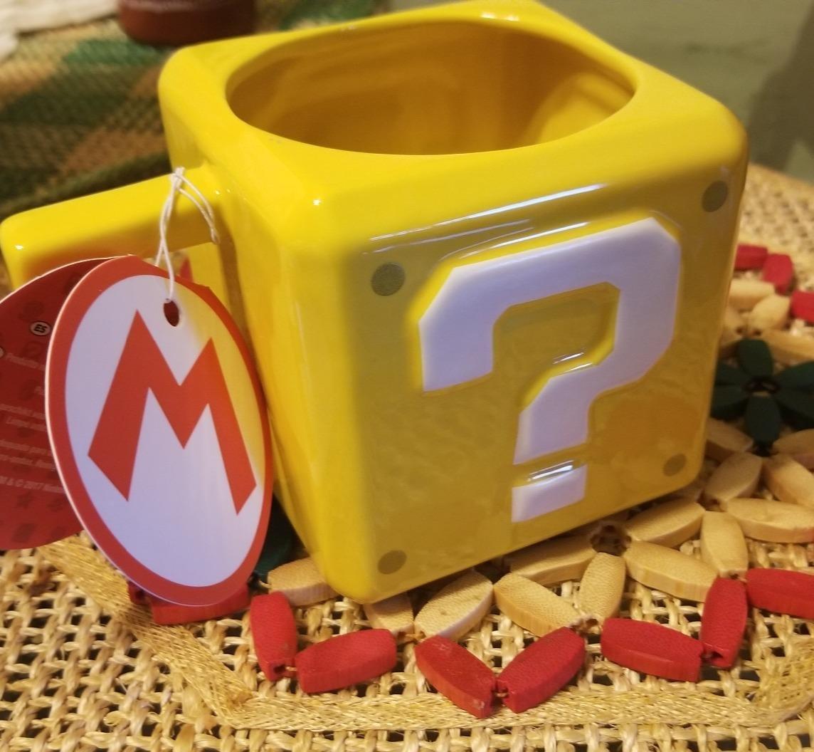 Super Question Block Shaped Mug - Iconic Mario Merchandise, Ceramic customer photo 2