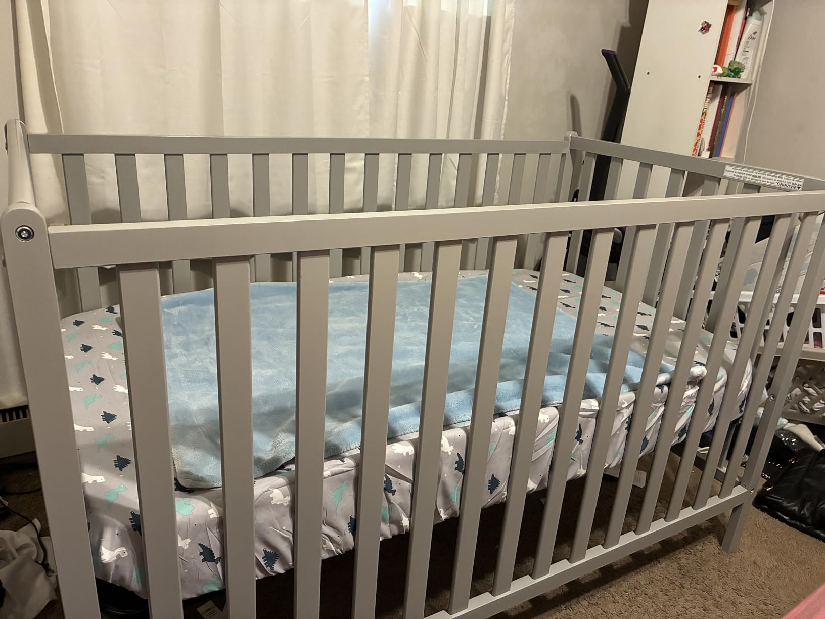 Delta Children Heartland 4-in-1 Convertible Crib - Greenguard Gold Certified, Charcoal Grey customer photo 2