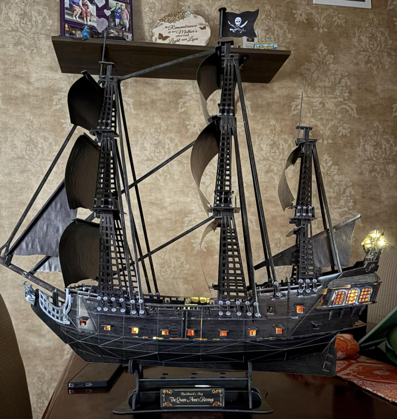 CubicFun 3D Puzzles Queen Anne's Revenge Pirate Ship Puzzle Kit, 340 Pieces customer photo 2