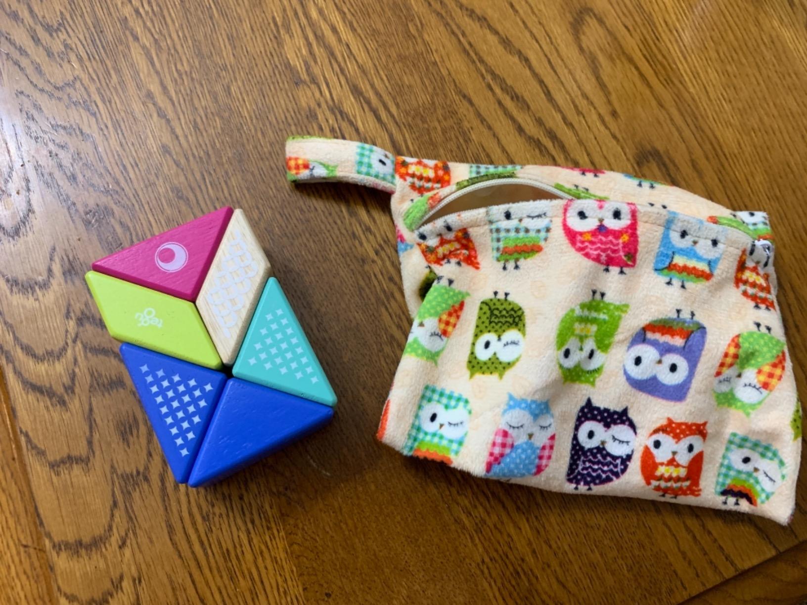 6 Piece Tegu Travel Pal Magnetic Wooden Block Set, Spaceship customer photo 2