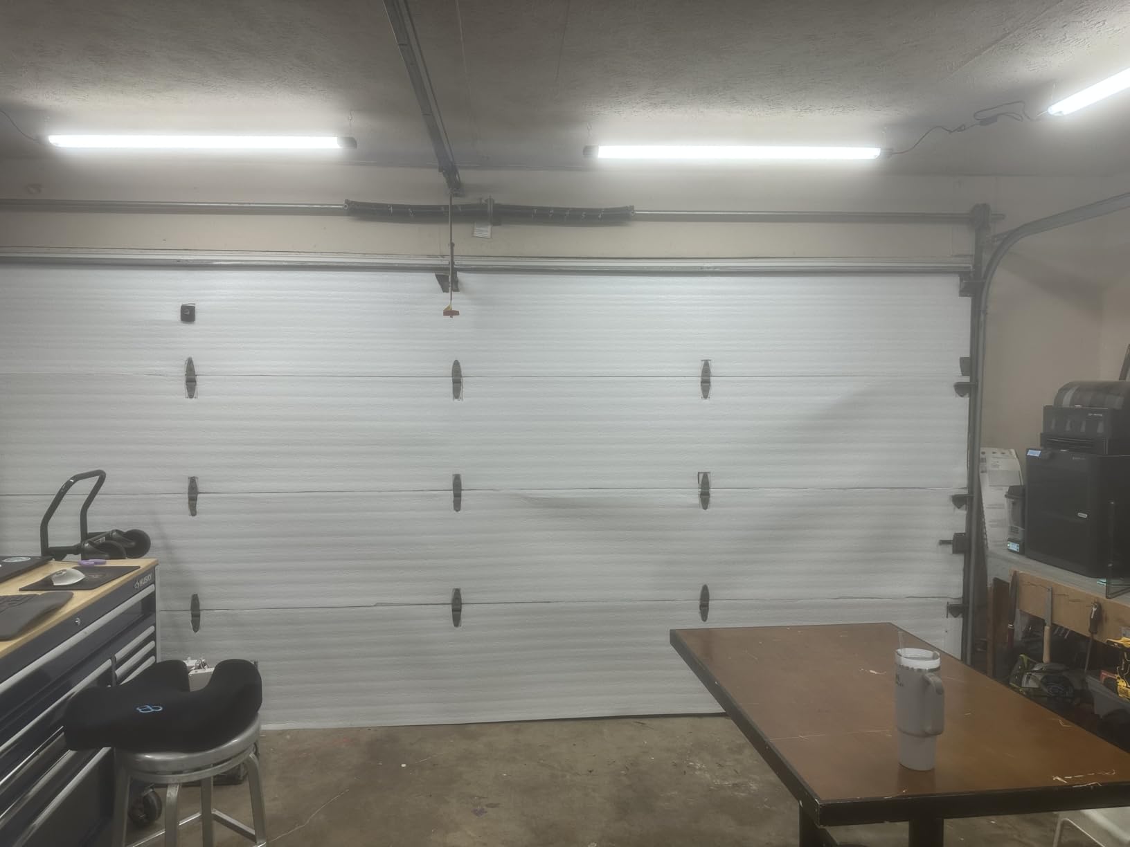 NASA TECH White Reflective Foam Core 2 Car Garage Door Insulation Kit 18FT (WIDE) x 8FT (HIGH) R Value 8.0 customer photo 1