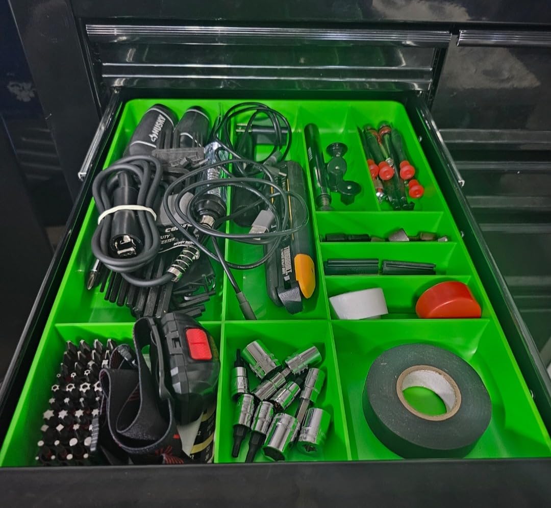 OEMTOOLS 22213 Tool Box Organizer Tray for Small Parts, Stackable Design | Low-Profile Fits in Shallow Tool Box Drawers, High Impact ABS, Rolled Bottom Edges Allow Easy Removal of Small Parts customer photo 1