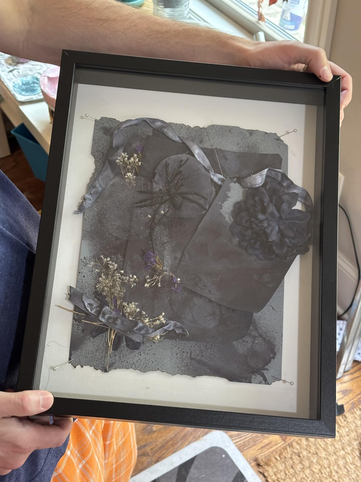 Americanflat 8x10 Shadow Box Frame with Shatter-Resistant Glass - Silhouette Collection - Large Shadow Box Display Case for Tabletop and Wall Display - Black with Soft Felt Back customer photo 1