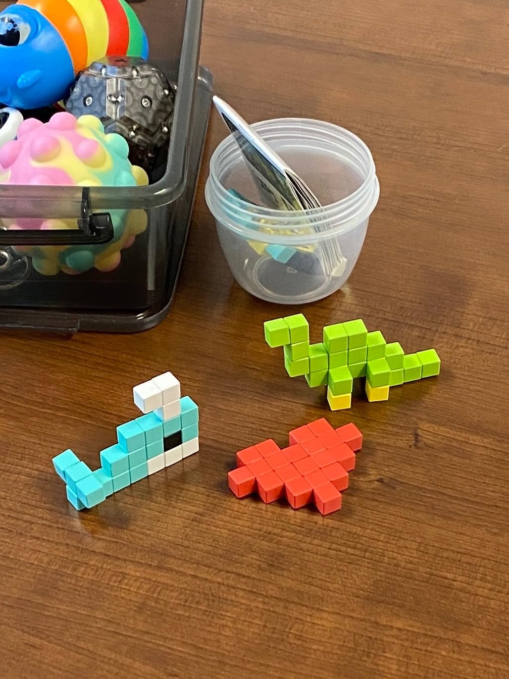 PIXIO Mini Magnetic Blocks for Kids 6+ Ages, STEM Building Set - 50pcs | Durable, Non-toxic Plastic w/Strong Magnetic Cubes, Creative Construction Set, Open-Ended Toy for Adults w/Free App customer photo 2
