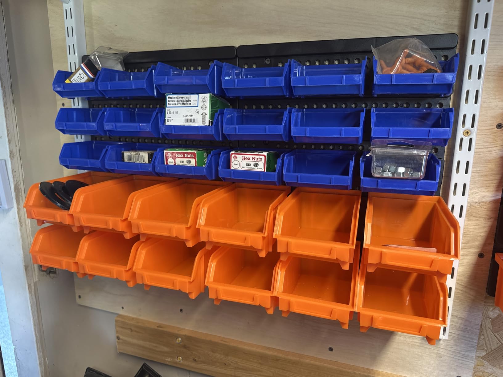 HORUSDY Wall Mounted Storage Bins Parts Rack 30PC Organizer Garage Plastic Shop Tool customer photo 2