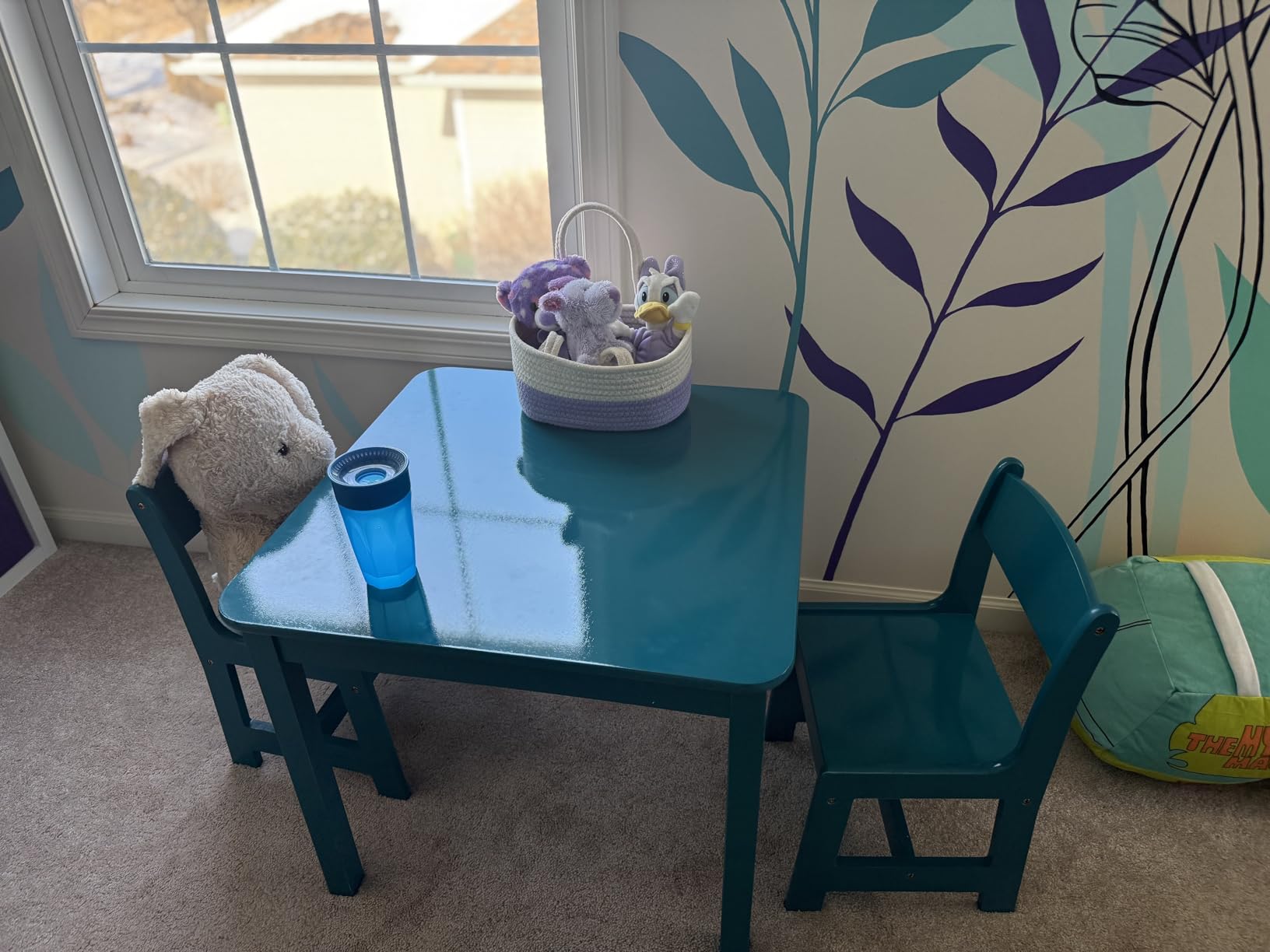 Delta Children MySize Kids Wood Table and Chair Set (2 Chairs Included) - Ideal for Arts & Crafts, Snack Time & More - Greenguard Gold Certified, Grey, 3 Piece Set customer photo 2