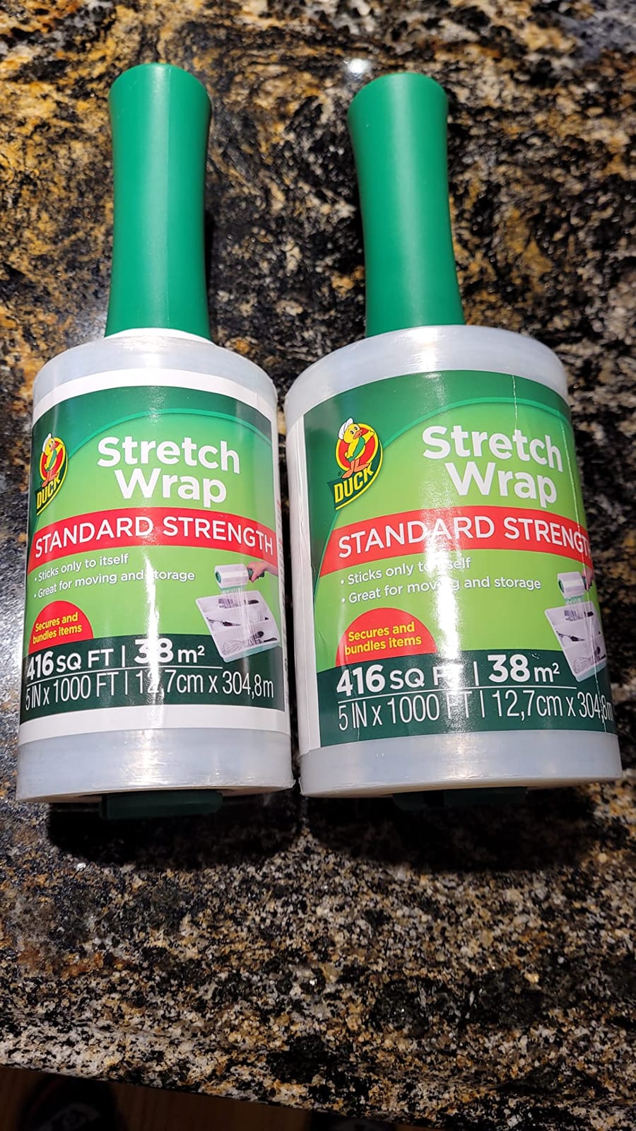 Duck Brand Stretch Wrap Roll, Clear Plastic Wrap for Moving, 5 in x 1000 ft, 1 Pack customer photo 2