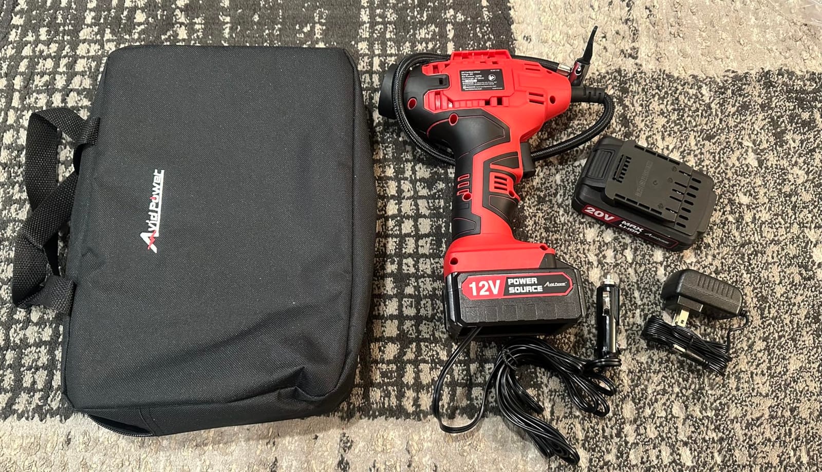 AVID POWER Cordless Tire Inflator Portable Air Compressor 20V Battery Pump customer photo 2
