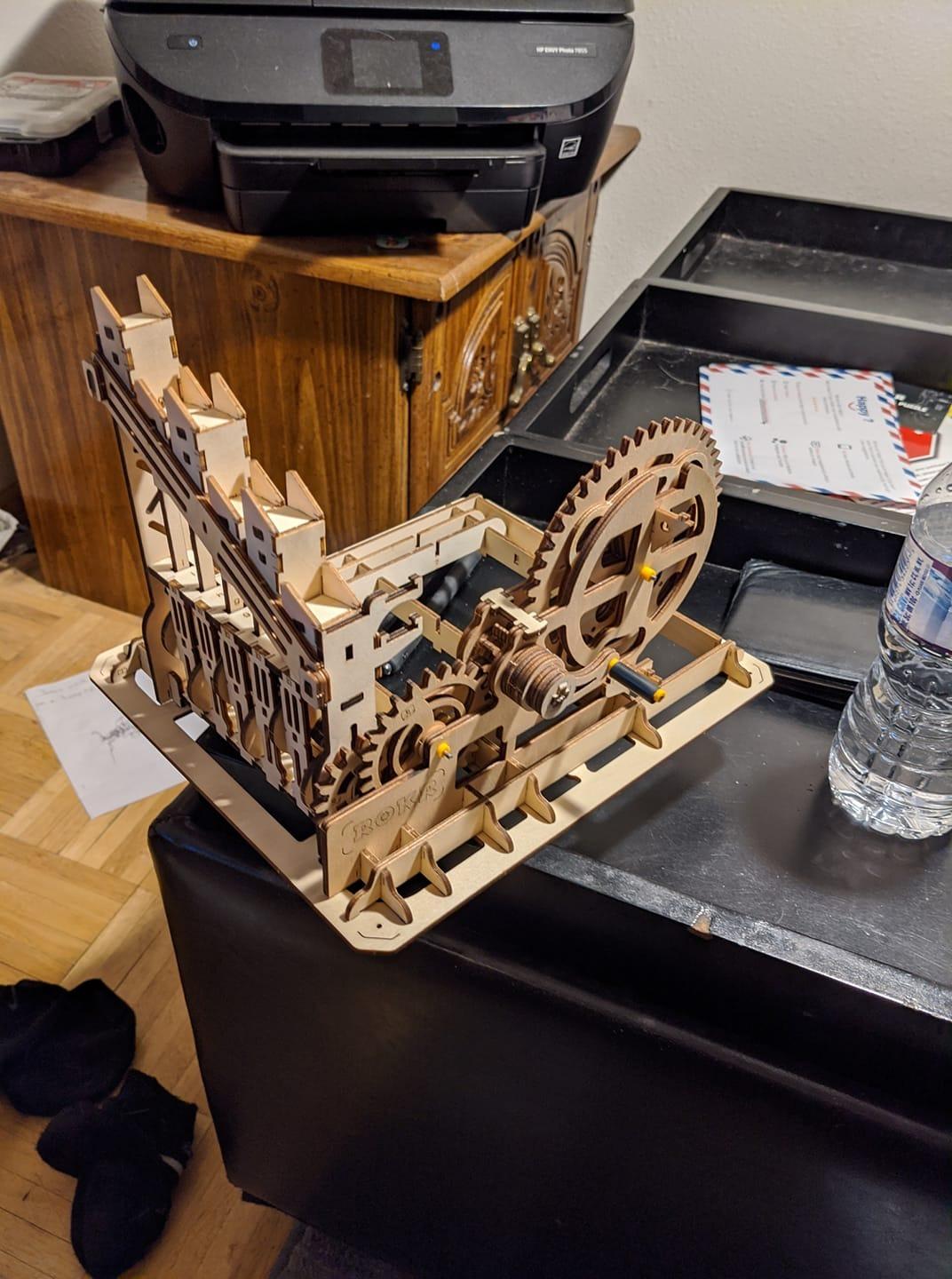 ROKR 3D Wooden Puzzles for Adults - Marble Run Model Building Kit - Wood Model Kit (LG501 Waterwheel Coaster) customer photo 2