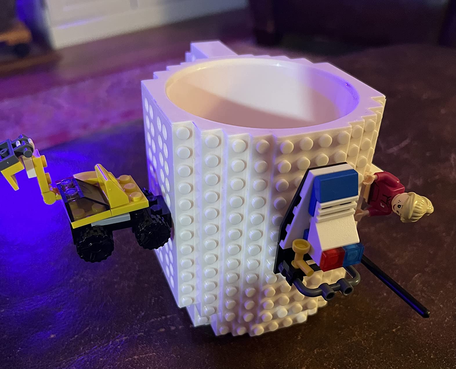 Lumsburry Build-on Brick Coffee Mug, Funny DIY Unique Novelty Drinking Cup customer photo 1