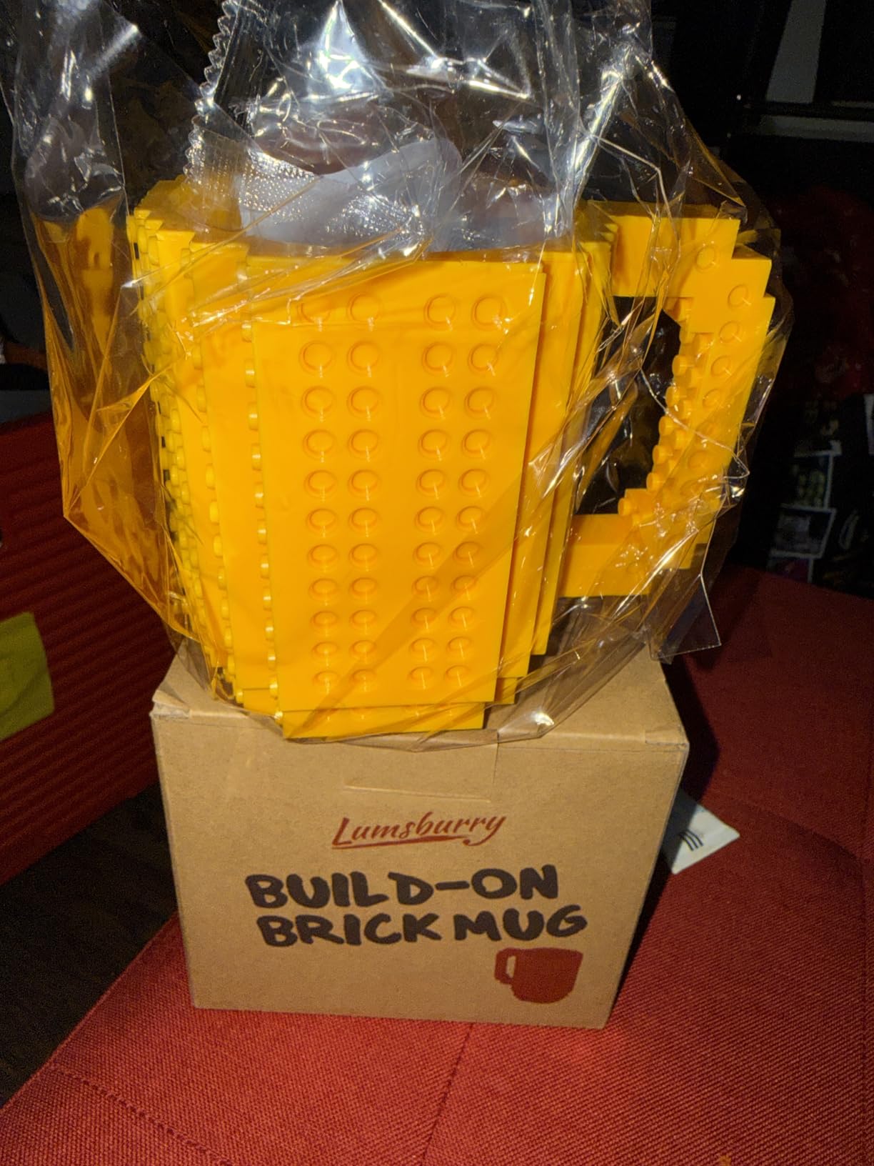 Lumsburry Build-on Brick Coffee Mug, Funny DIY Unique Novelty Drinking Cup | Building Blocks Creative Mug customer photo 2