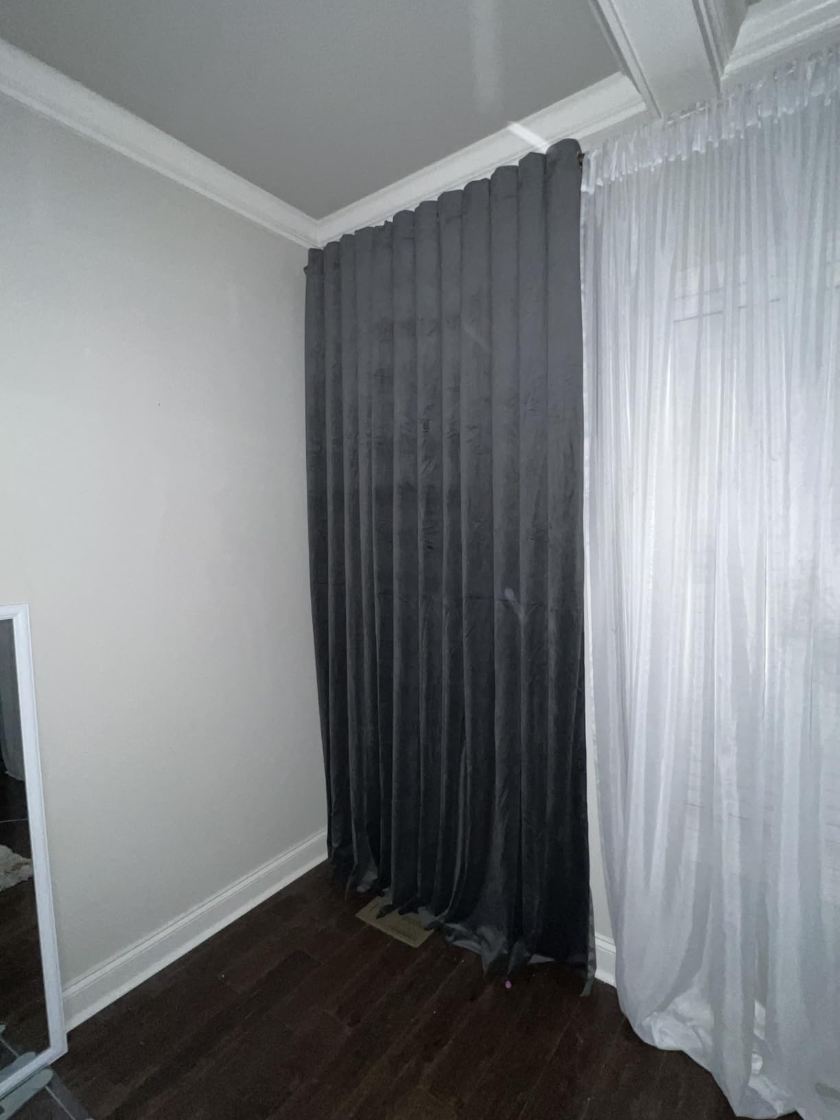 StangH Black Velvet Blackout Curtains Grommet Thermal, W52 x L96, 2 Panels | 300GSM Soft Velvet, Noise Reducing, Home Theater customer photo 2