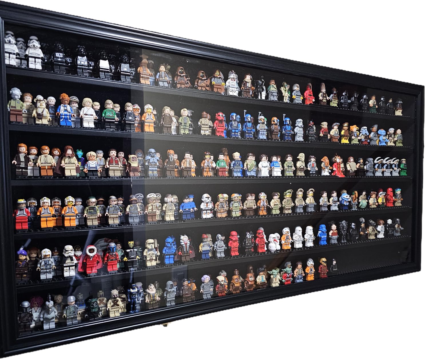 DisplayGifts Toy Minifigures Miniatures Display Case Frame Wall Cabinet Stand 200 Toys Dust Protection Black customer photo 1