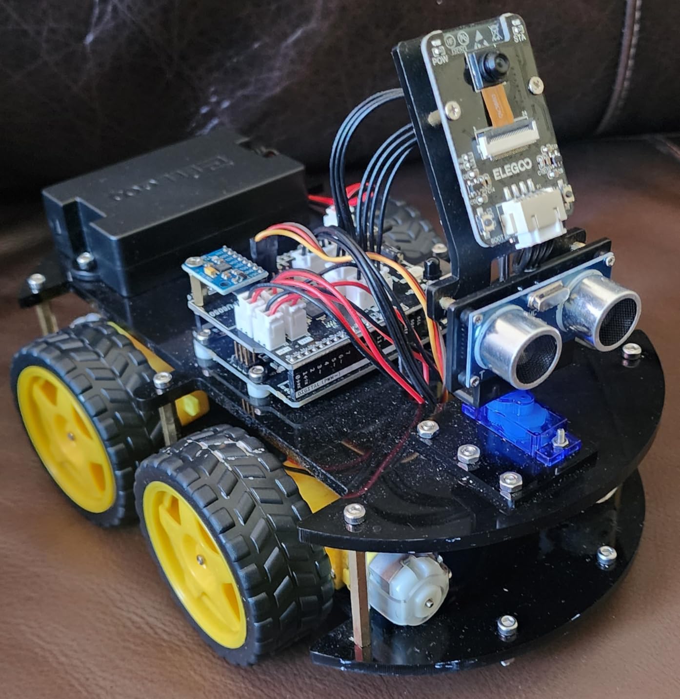 ELEGOO UNO R3 Smart Robot Car Kit V4 for Arduino Robotics for Kids Ages 8-12 12-16 STEM Science Kits Coding Gifts | FPV Video, Line Tracking, Ultrasonic Obstacle Avoidance, Build, Code & Control by App or IR Remote customer photo 2