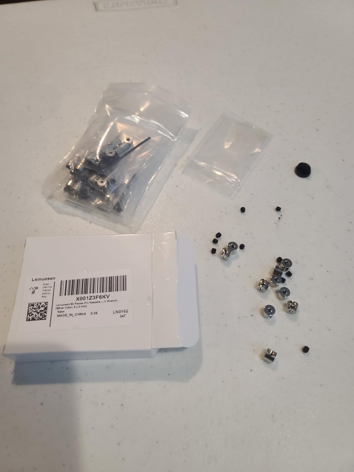 Leinuosen 60 Pcs Pin Keepers Locking Clasp Pin Back Replacement with Wrench customer photo 2