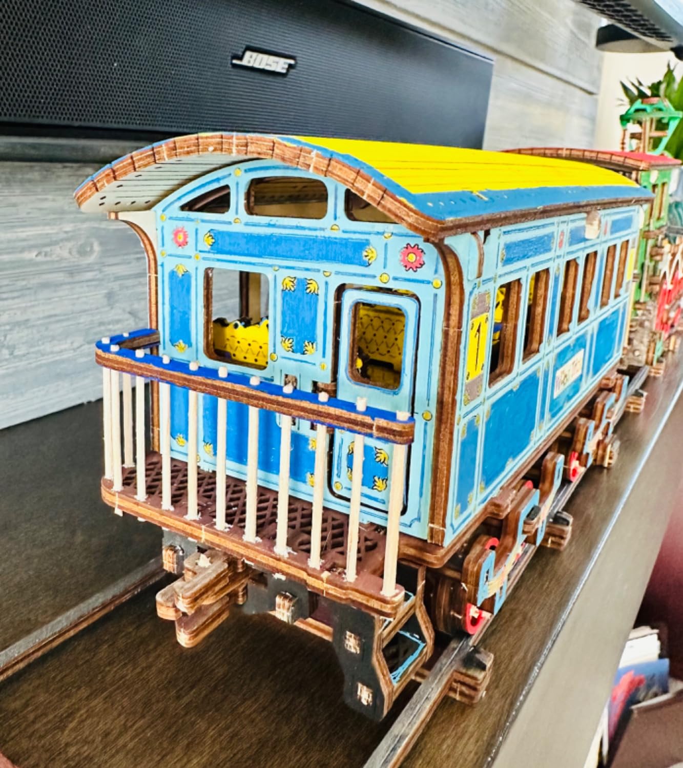 Wood Trick Toy Train Set 3D Wooden Puzzles for Adults to Build | [405 Parts] Locomotive w/ Railway Track - Engineering DIY Wooden Model Kit for Adults to Build customer photo 2