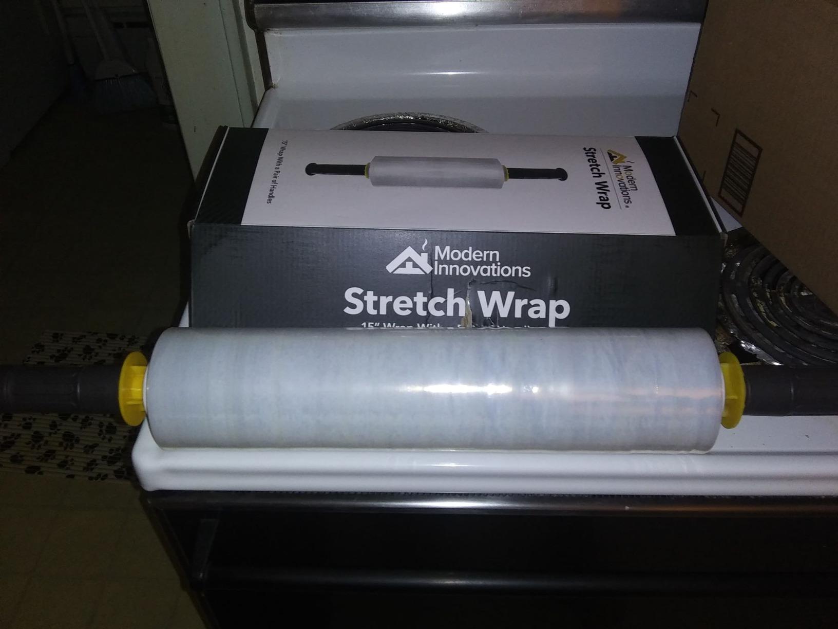 Modern Innovations 15 Inch Clear Stretch Wrap Roll with Handles (1 Roll-1000 Feet) Heavy Duty Shrink Wrap for Moving, Packing Supplies for Wrapping Furniture customer photo 1