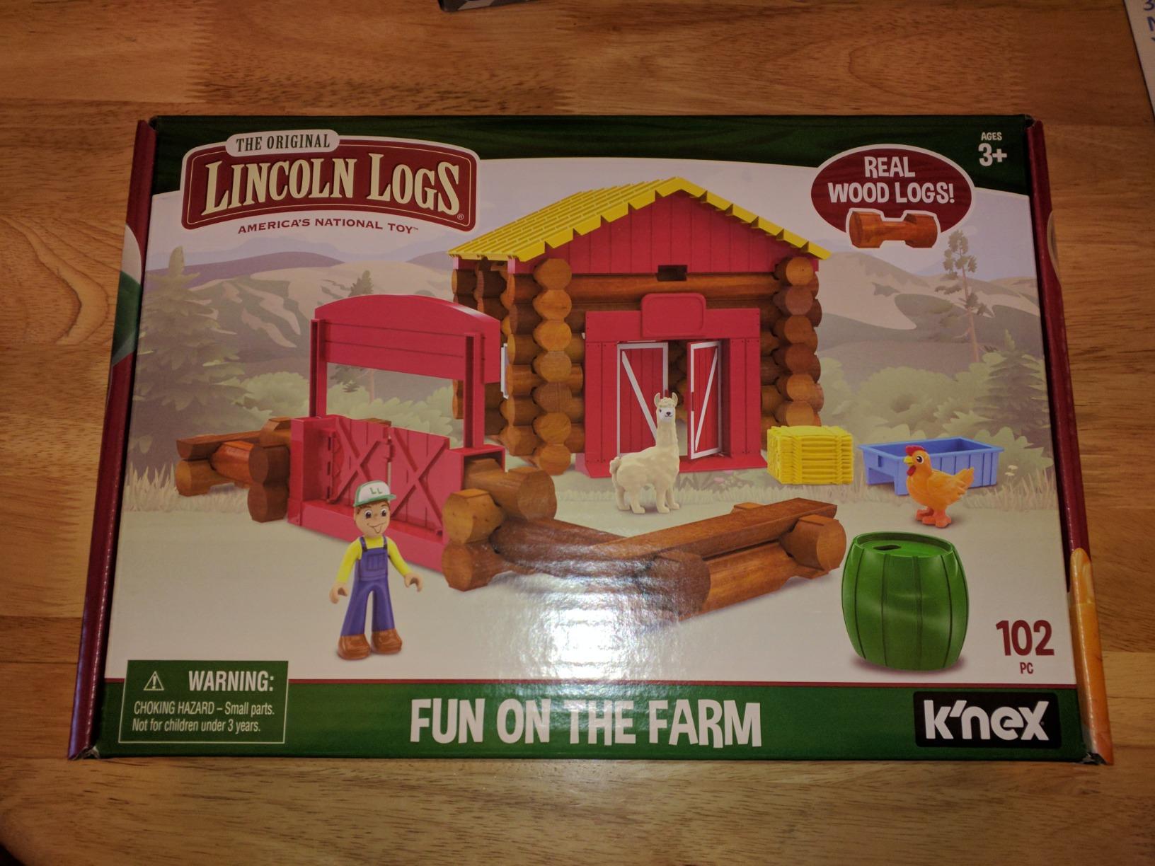 Lincoln Logs - Fun On The Farm - 102 Parts - Real Wood Logs - Ages 3+ customer photo 1