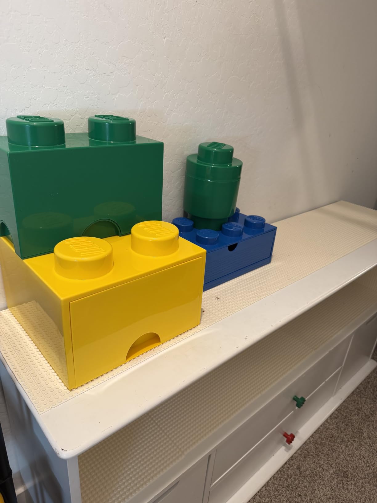 Room Copenhagen Lego Storage Brick 8 Desk Drawer, 8-Stud Stackable Tabletop Storage Box, 12.4 x 6.2 x 4.4 in, Bright Blue | LEGO Toys Desk Drawers Office Supplies and Stackable Storage Home Decoration Storage Box customer photo 1