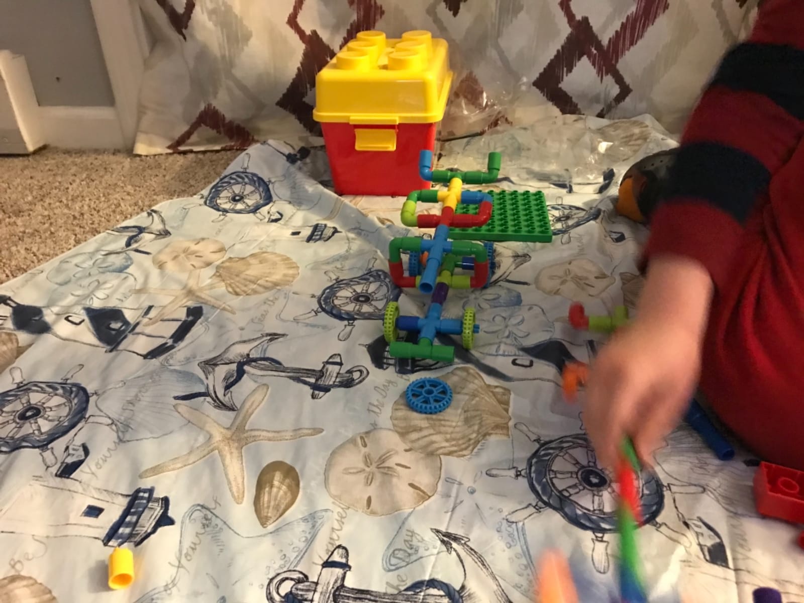 burgkidz STEM Tube Building Set: 188 Pcs Build Cars w/Wheels & Tub | Build cars, planes, houses & more: 162 tubes, 24 wheels, 2 baseplates. Compatible w/ major brands. Guide & tub included customer photo 2